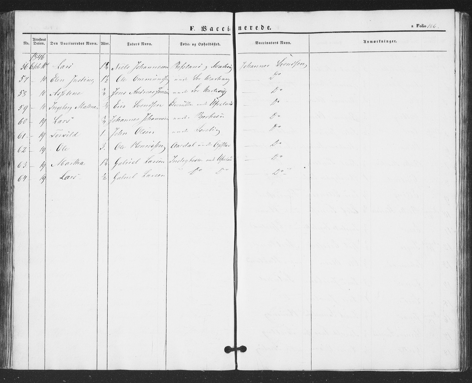 Hå sokneprestkontor, AV/SAST-A-101801/001/30BA/L0007: Parish register (official) no. A 6, 1842-1855, p. 186