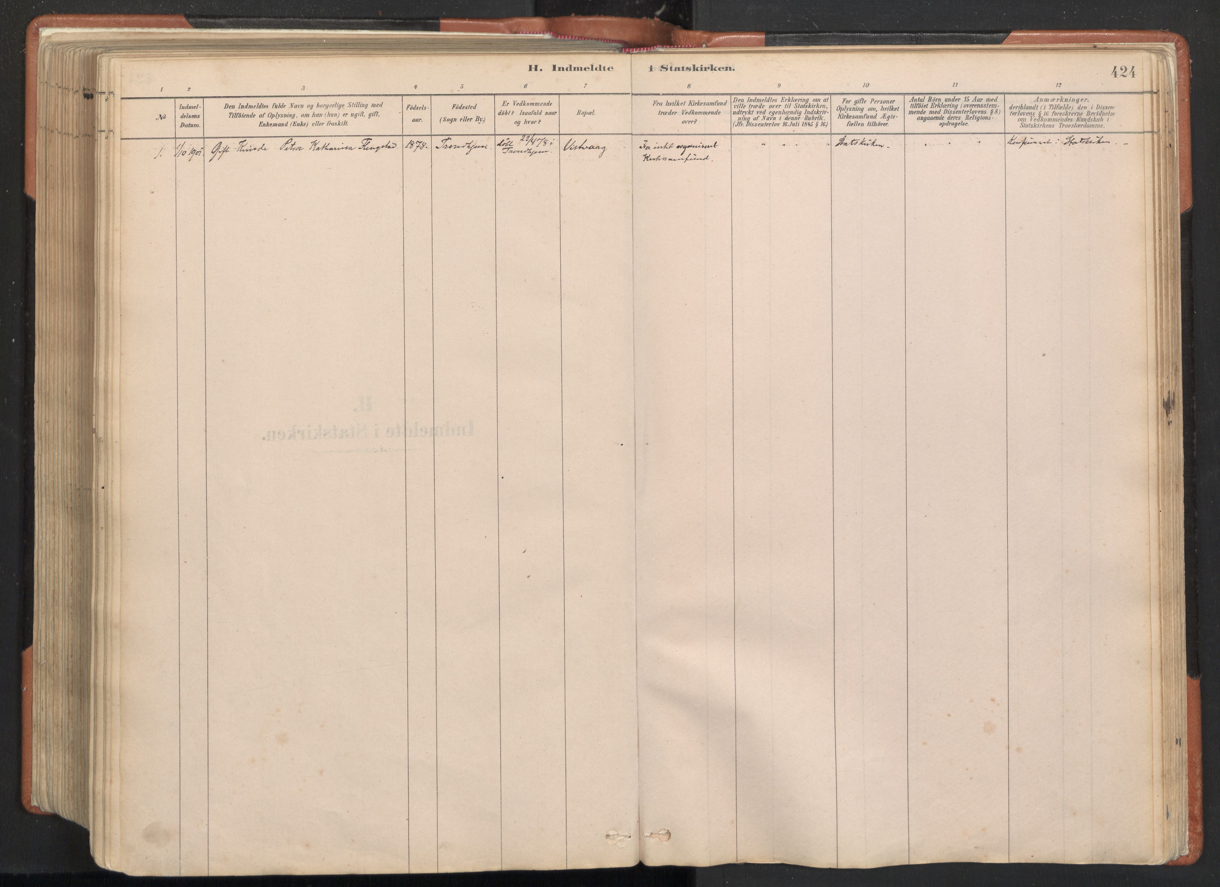 Ministerialprotokoller, klokkerbøker og fødselsregistre - Nordland, SAT/A-1459/817/L0264: Parish register (official) no. 817A04, 1878-1907, p. 424