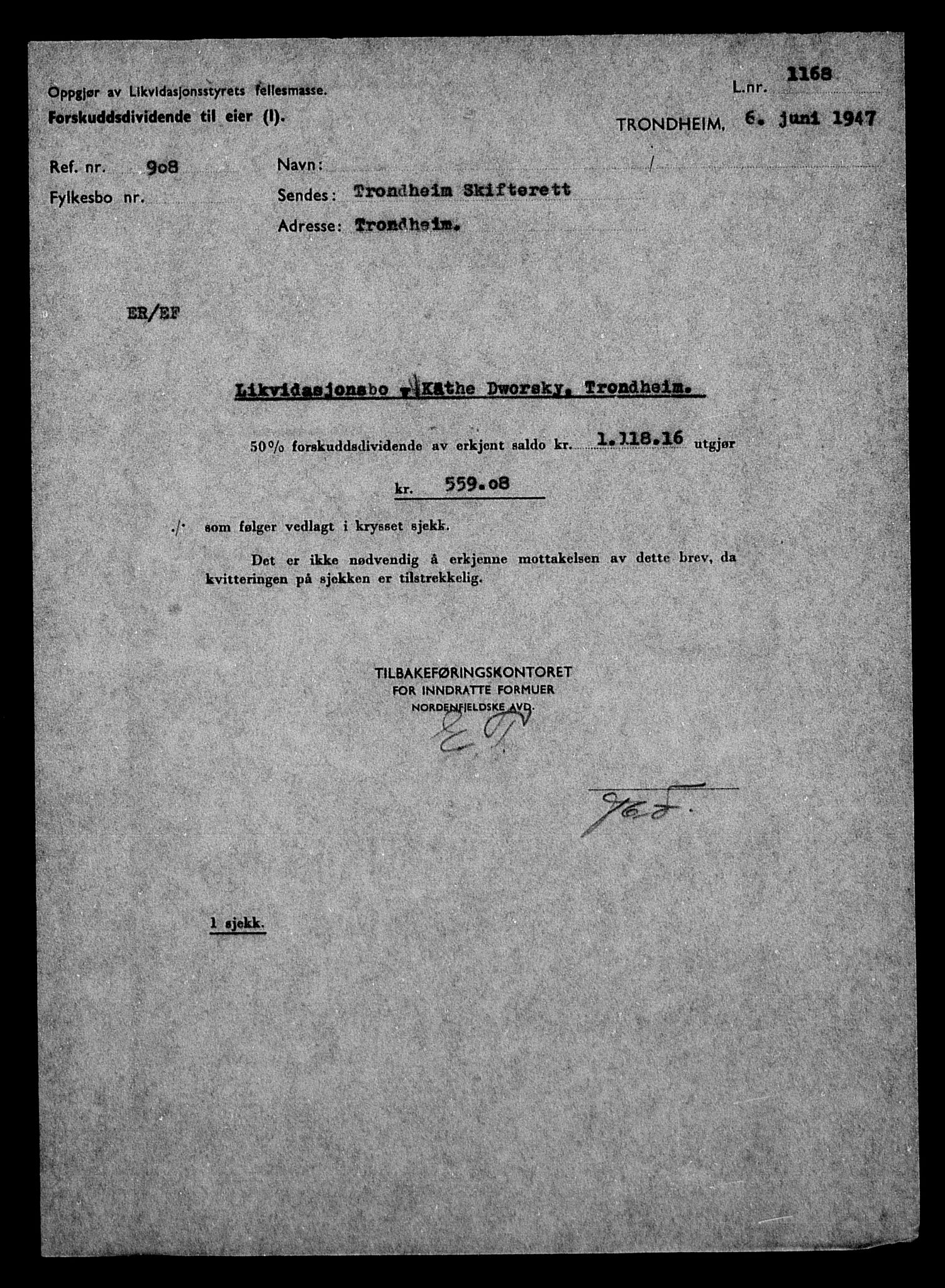 Justisdepartementet, Tilbakeføringskontoret for inndratte formuer, AV/RA-S-1564/H/Hc/Hca/L0894: --, 1945-1947, p. 525