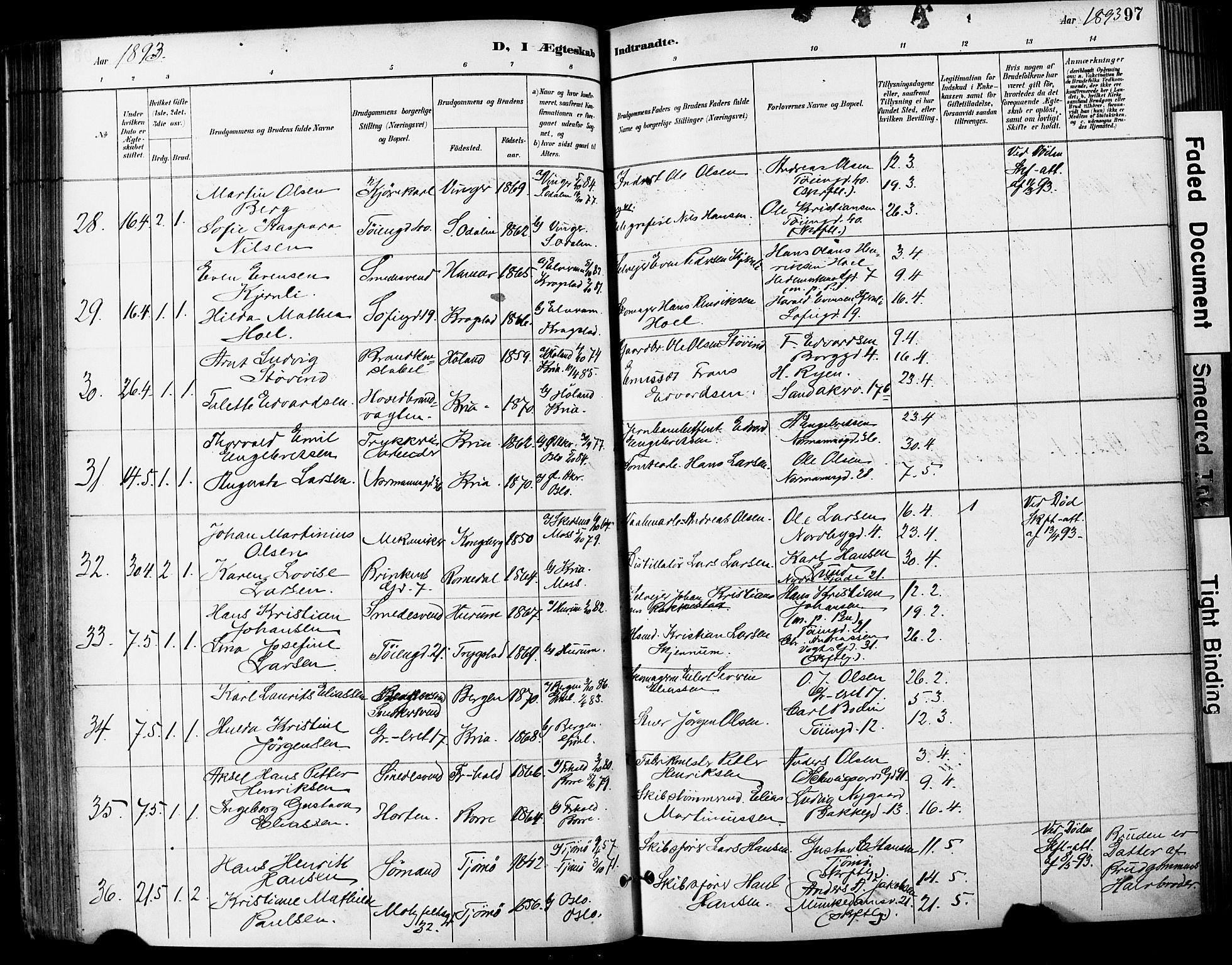 Grønland prestekontor Kirkebøker, AV/SAO-A-10848/F/Fa/L0013: Parish register (official) no. 13, 1887-1906, p. 97