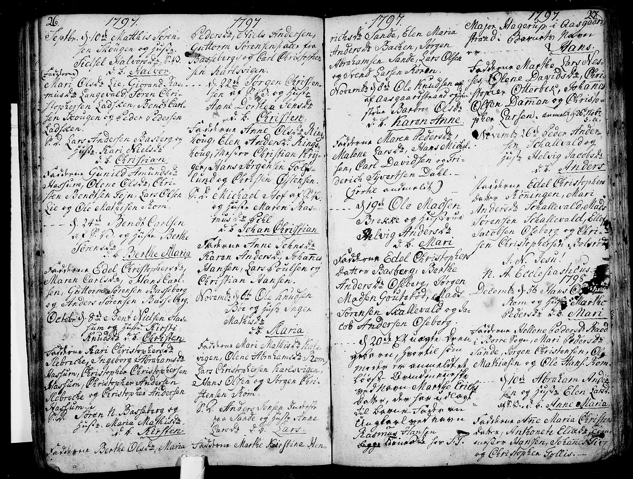 Sem kirkebøker, SAKO/A-5/F/Fb/L0003: Parish register (official) no. II 3, 1792-1814, p. 26-27