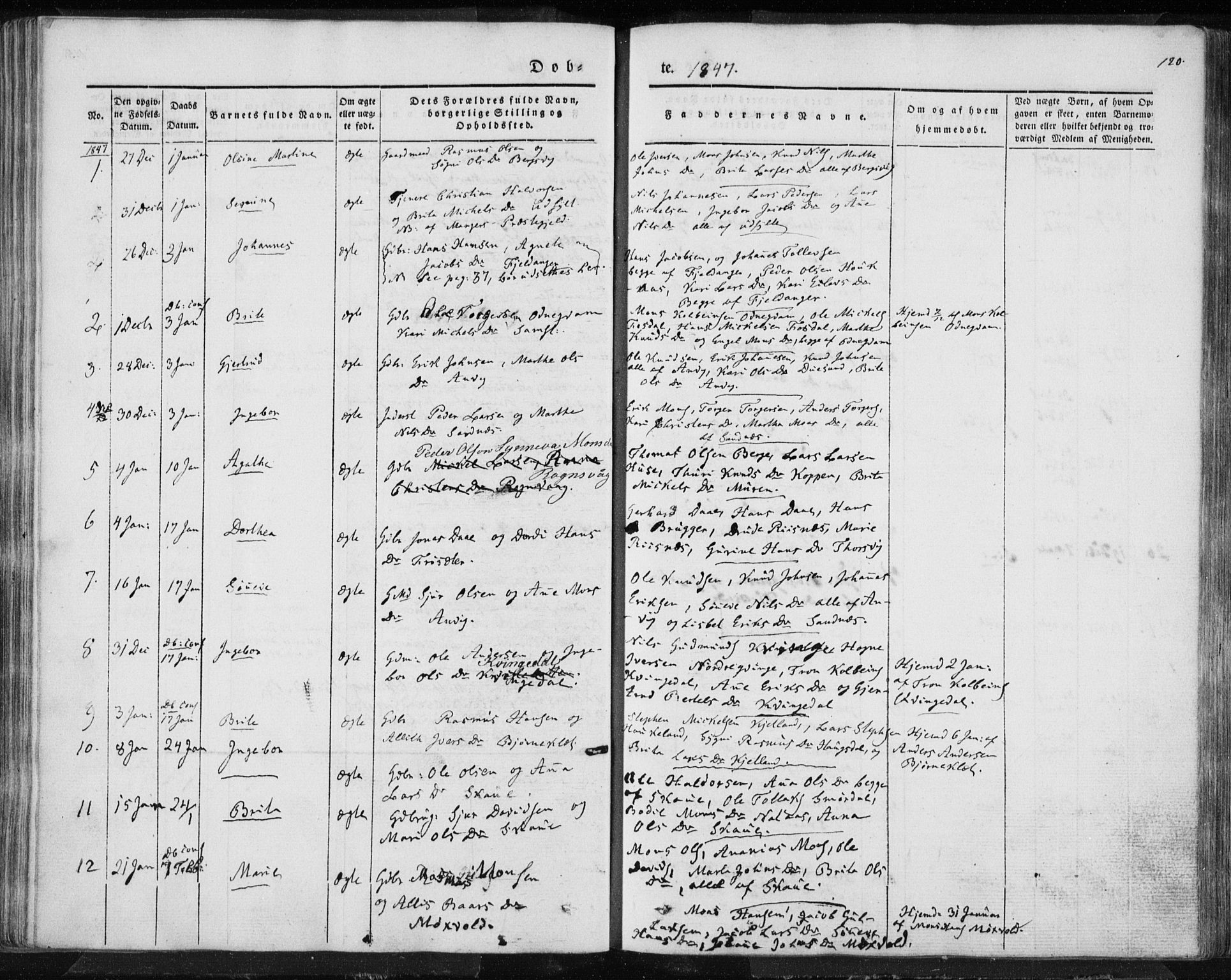 Lindås Sokneprestembete, SAB/A-76701/H/Haa: Parish register (official) no. A 10, 1842-1862, p. 120