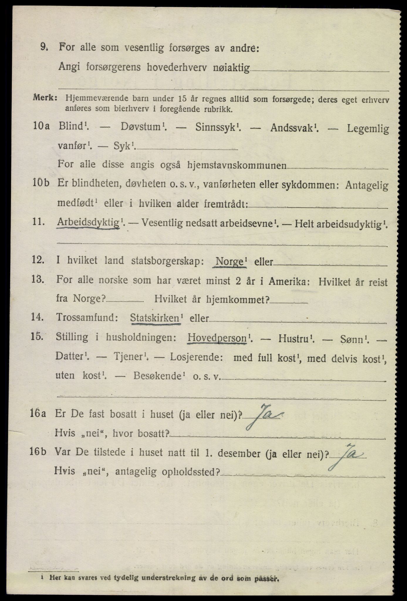 SAK, 1920 census for Tveit, 1920, p. 749