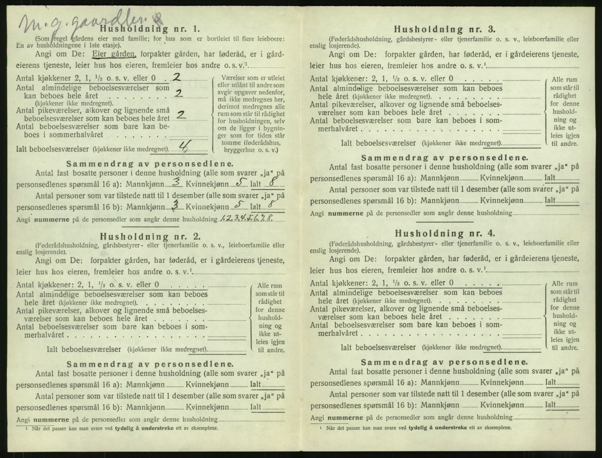 SAT, 1920 census for Vestnes, 1920, p. 948