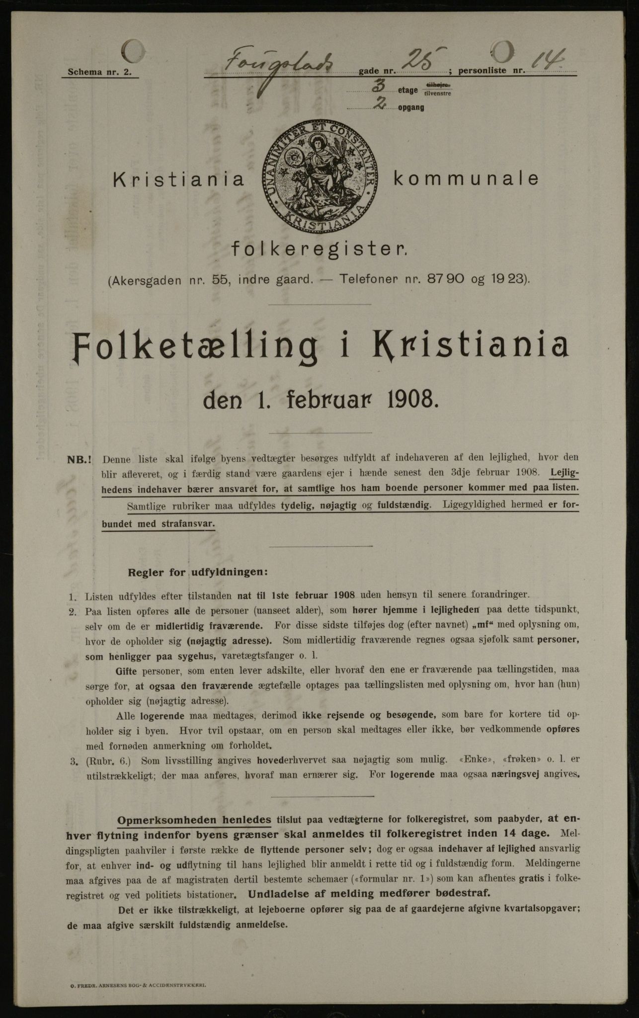 OBA, Municipal Census 1908 for Kristiania, 1908, p. 22980