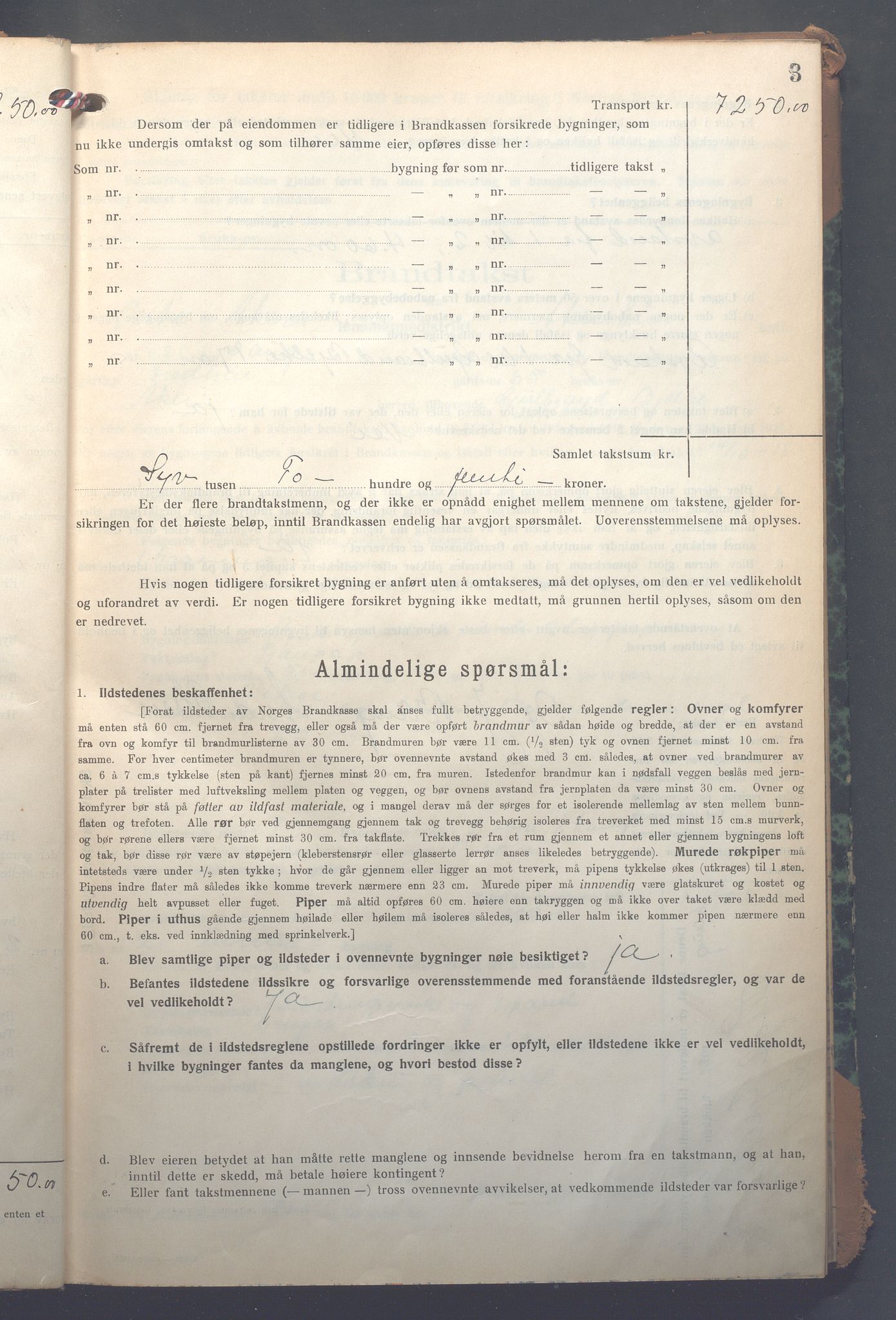 Lensmennene i Aker, OBA/A-10133/F/Fb/L0001: Branntakstprotokoll, 1921-1949, p. 3