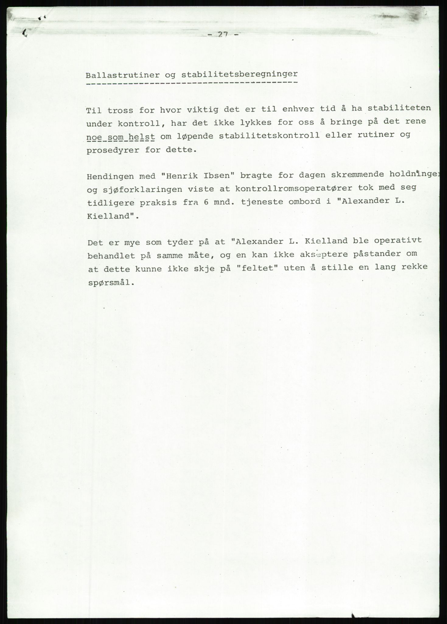 Justisdepartementet, Granskningskommisjonen ved Alexander Kielland-ulykken 27.3.1980, RA/S-1165/D/L0022: Y Forskningsprosjekter (Y8-Y9)/Z Diverse (Doku.liste + Z1-Z15 av 15), 1980-1981, p. 405
