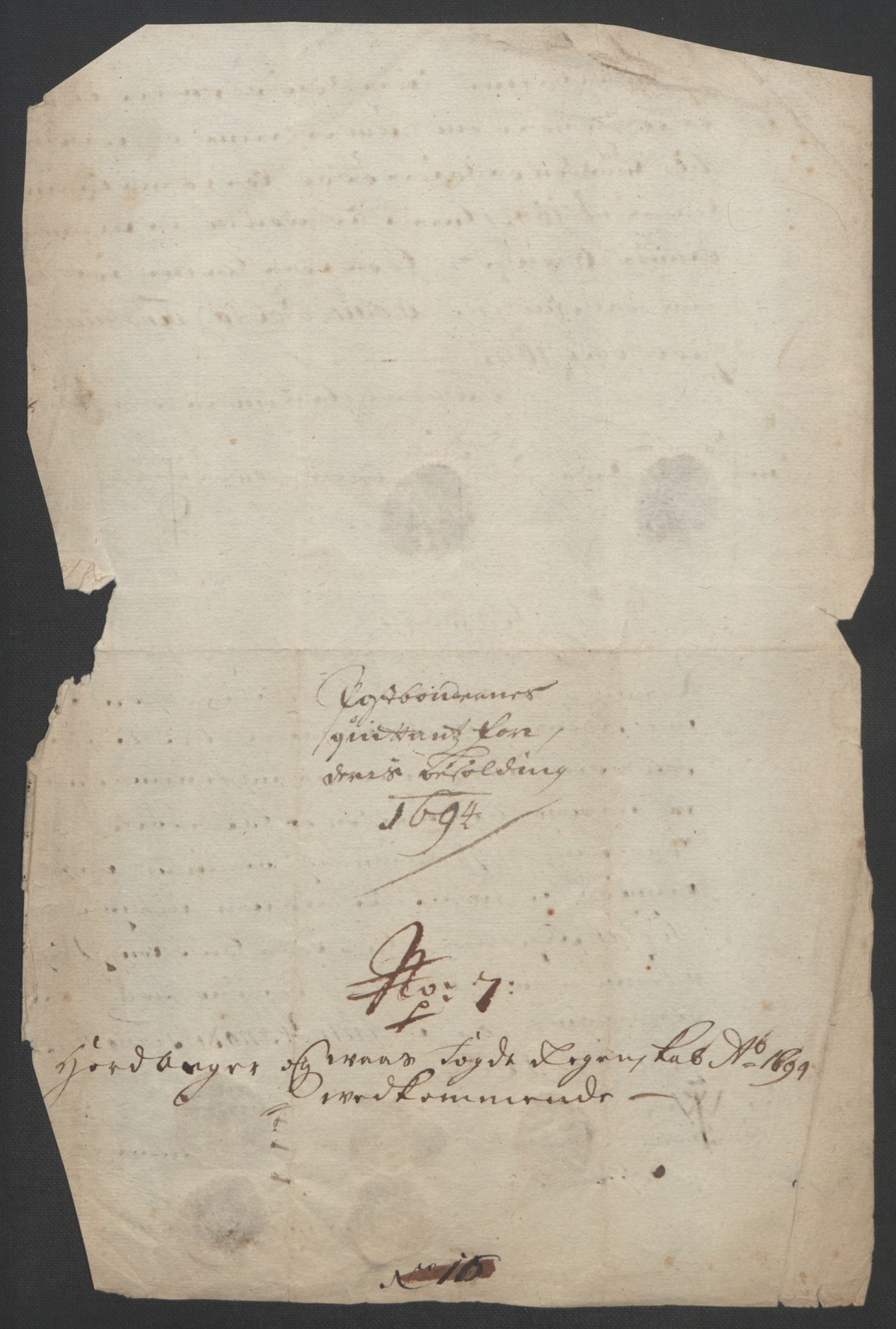 Rentekammeret inntil 1814, Reviderte regnskaper, Fogderegnskap, AV/RA-EA-4092/R48/L2975: Fogderegnskap Sunnhordland og Hardanger, 1694, p. 341