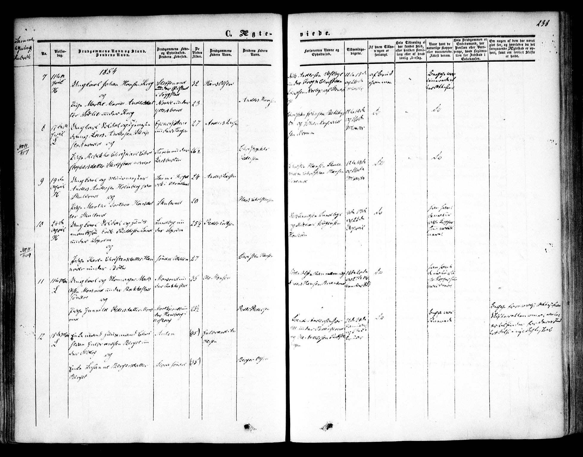 Høland prestekontor Kirkebøker, SAO/A-10346a/F/Fa/L0010: Parish register (official) no. I 10, 1854-1861, p. 238