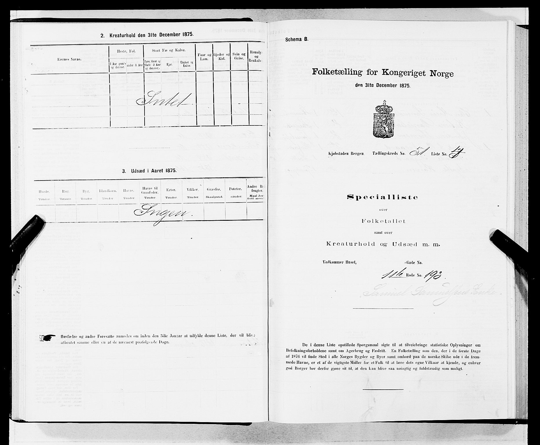 SAB, 1875 census for 1301 Bergen, 1875, p. 2678