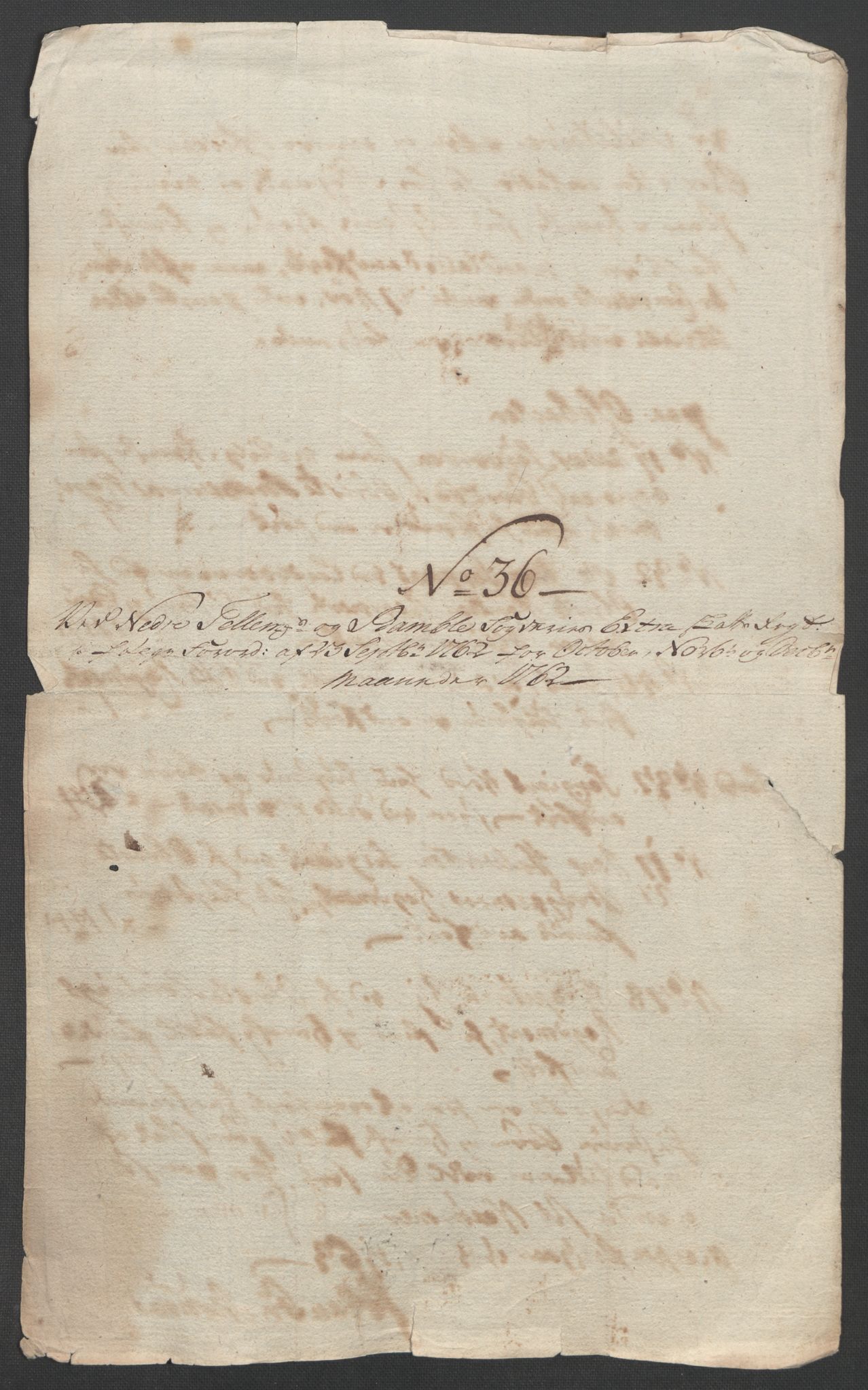 Rentekammeret inntil 1814, Reviderte regnskaper, Fogderegnskap, AV/RA-EA-4092/R37/L2239: Ekstraskatten Nedre Telemark og Bamble, 1762-1763, p. 334