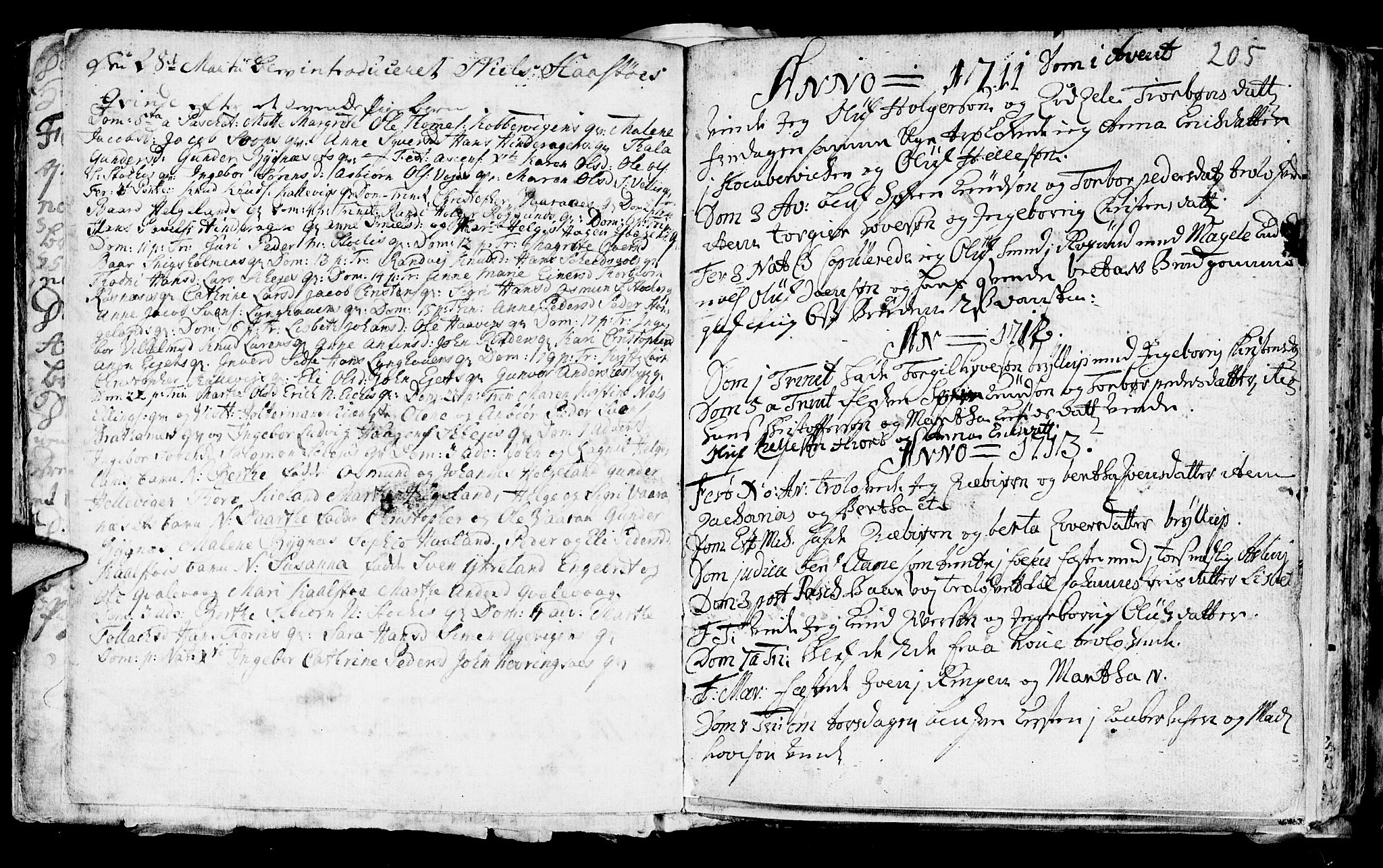 Avaldsnes sokneprestkontor, AV/SAST-A -101851/H/Ha/Haa/L0001: Parish register (official) no. A 1, 1711-1764, p. 205