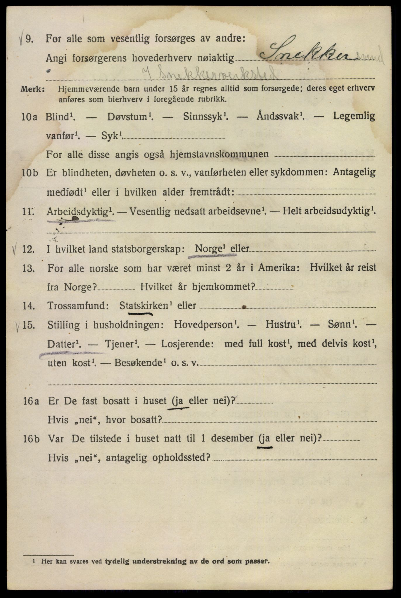 SAO, 1920 census for Kristiania, 1920, p. 340310