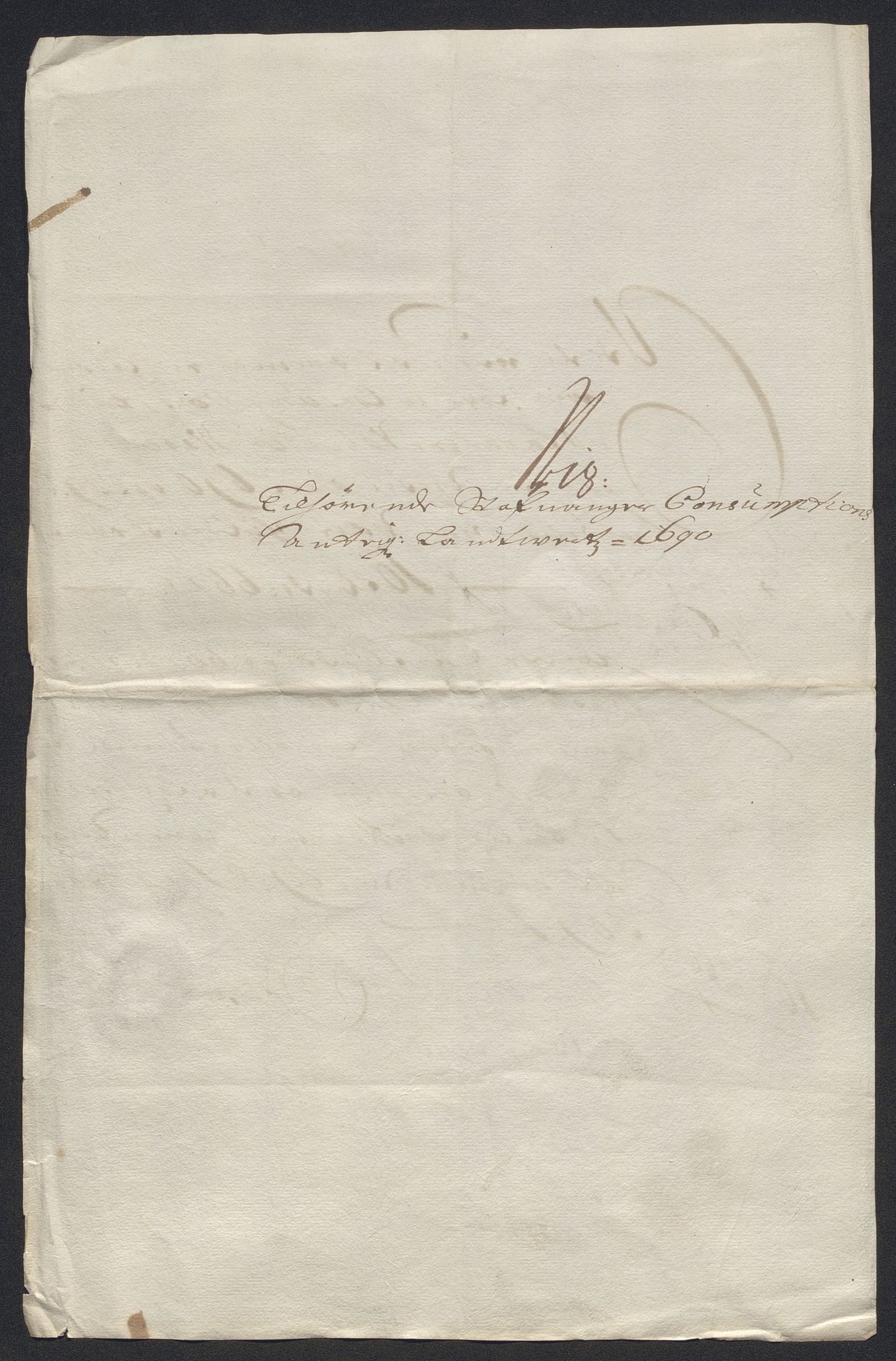 Rentekammeret inntil 1814, Reviderte regnskaper, Byregnskaper, AV/RA-EA-4066/R/Ro/L0333: [O25] Konsumpsjonsregnskap, 1690-1704, p. 74