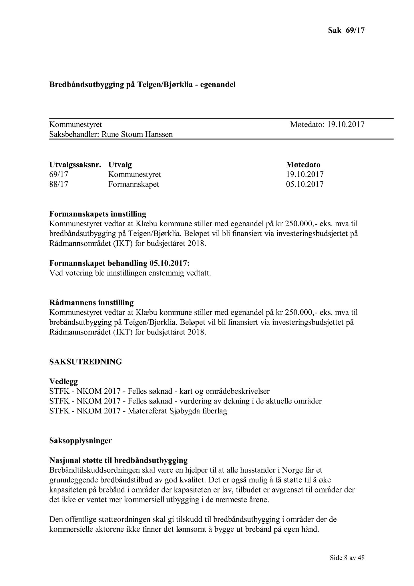 Klæbu Kommune, TRKO/KK/01-KS/L010: Kommunestyret - Møtedokumenter, 2017, p. 2097