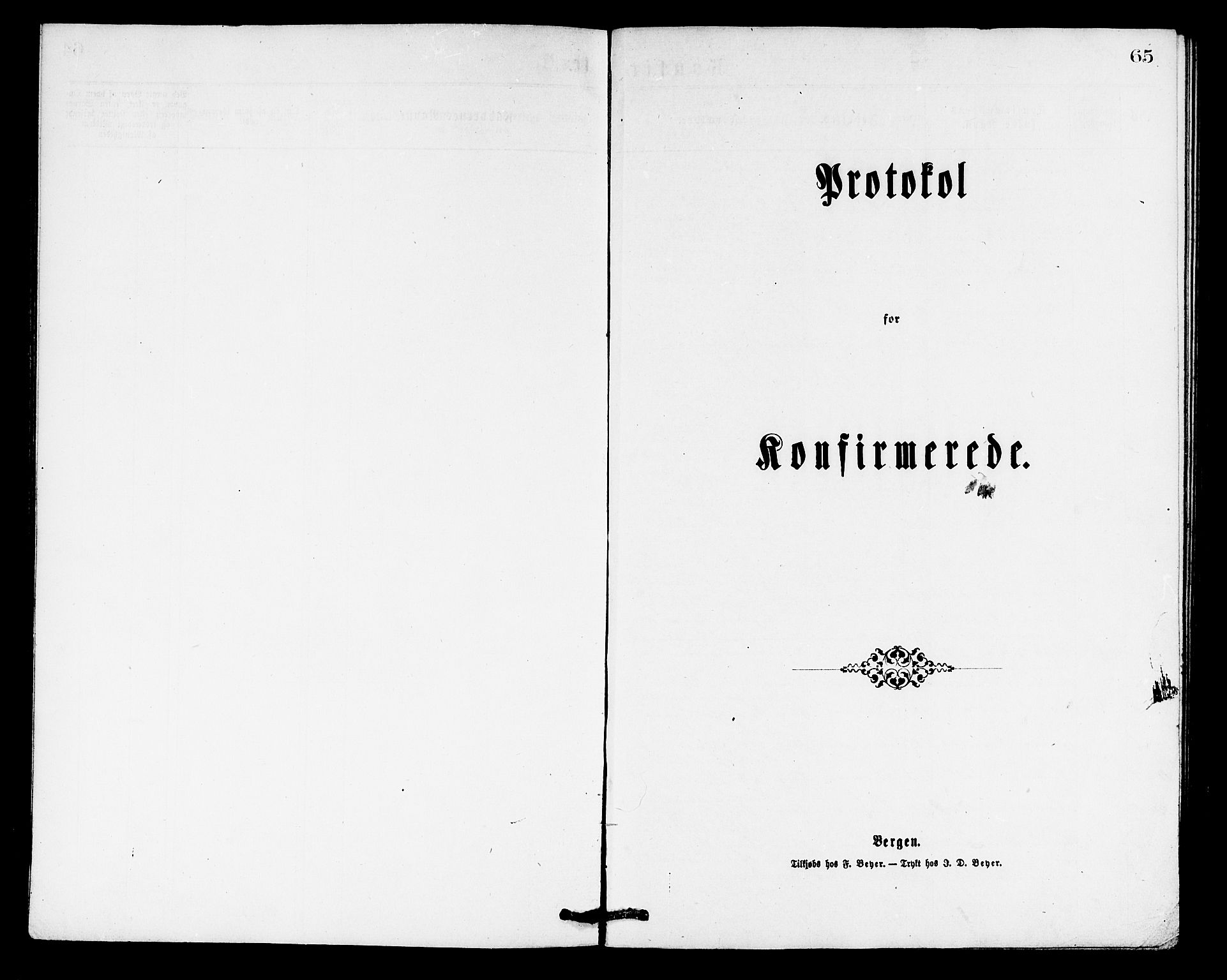 Haus sokneprestembete, SAB/A-75601/H/Hab: Parish register (copy) no. B 1, 1869-1878, p. 65