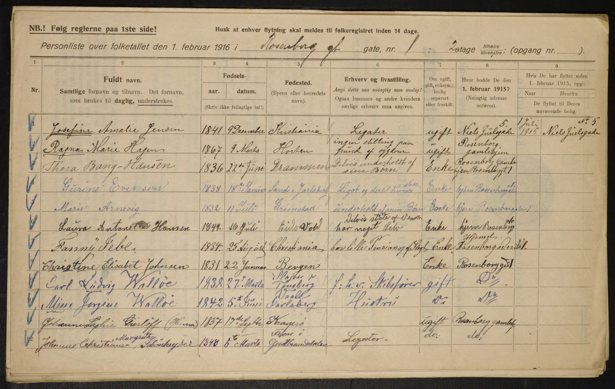 OBA, Municipal Census 1916 for Kristiania, 1916, p. 85547