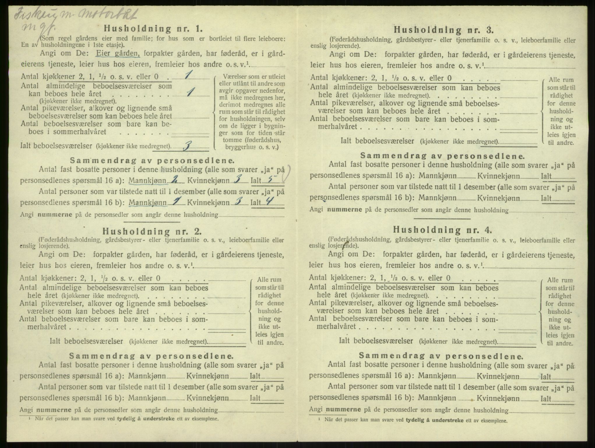 SAB, 1920 census for Austrheim, 1920, p. 723