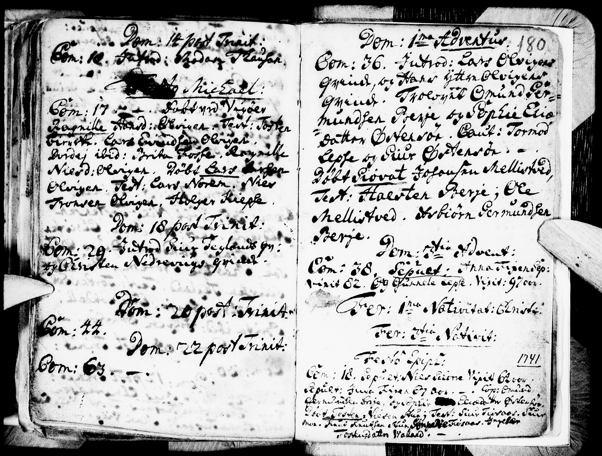 Kvam sokneprestembete, SAB/A-76201/H/Haa: Parish register (official) no. A 1, 1690-1741, p. 180