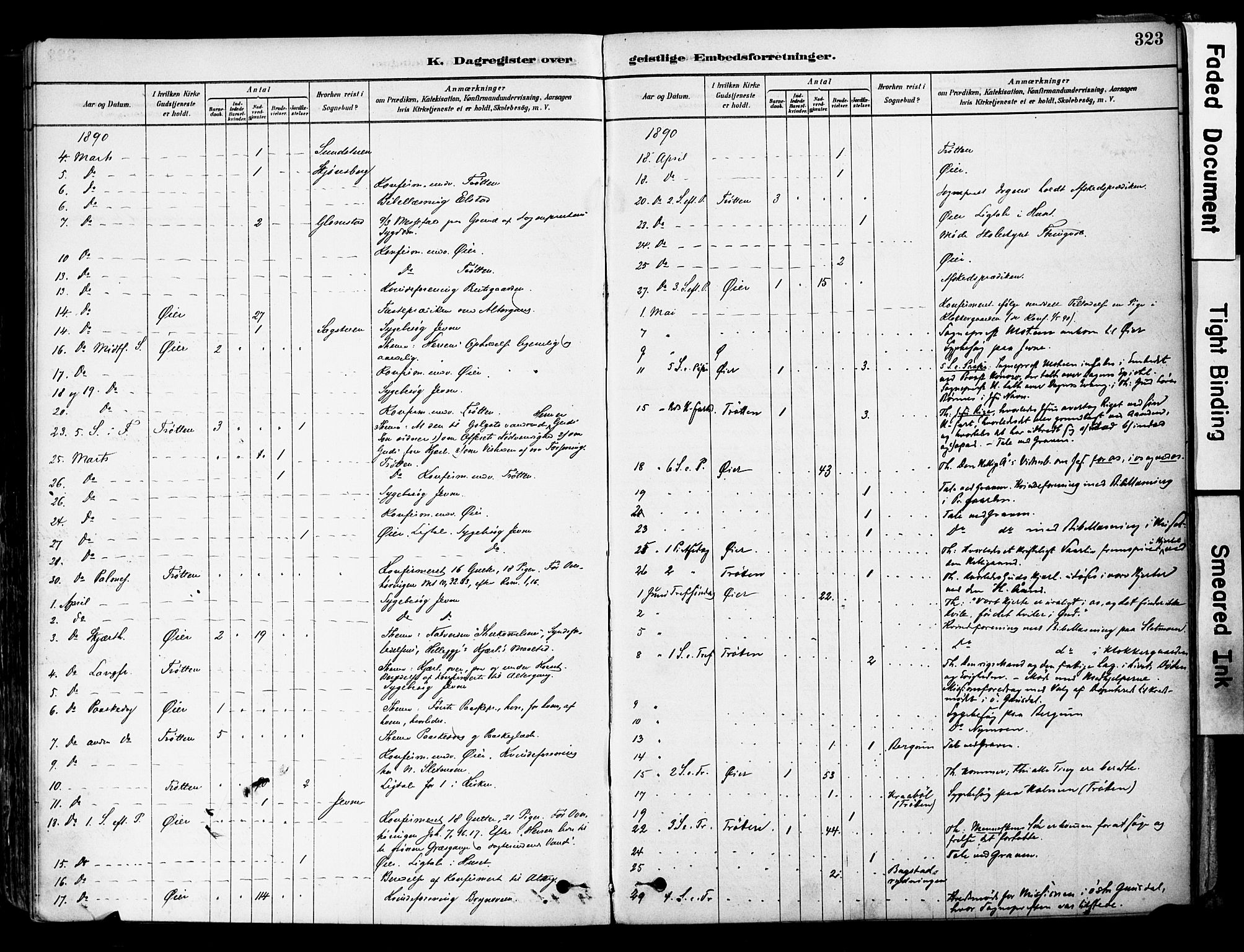 Øyer prestekontor, AV/SAH-PREST-084/H/Ha/Haa/L0008: Parish register (official) no. 8, 1878-1897, p. 323