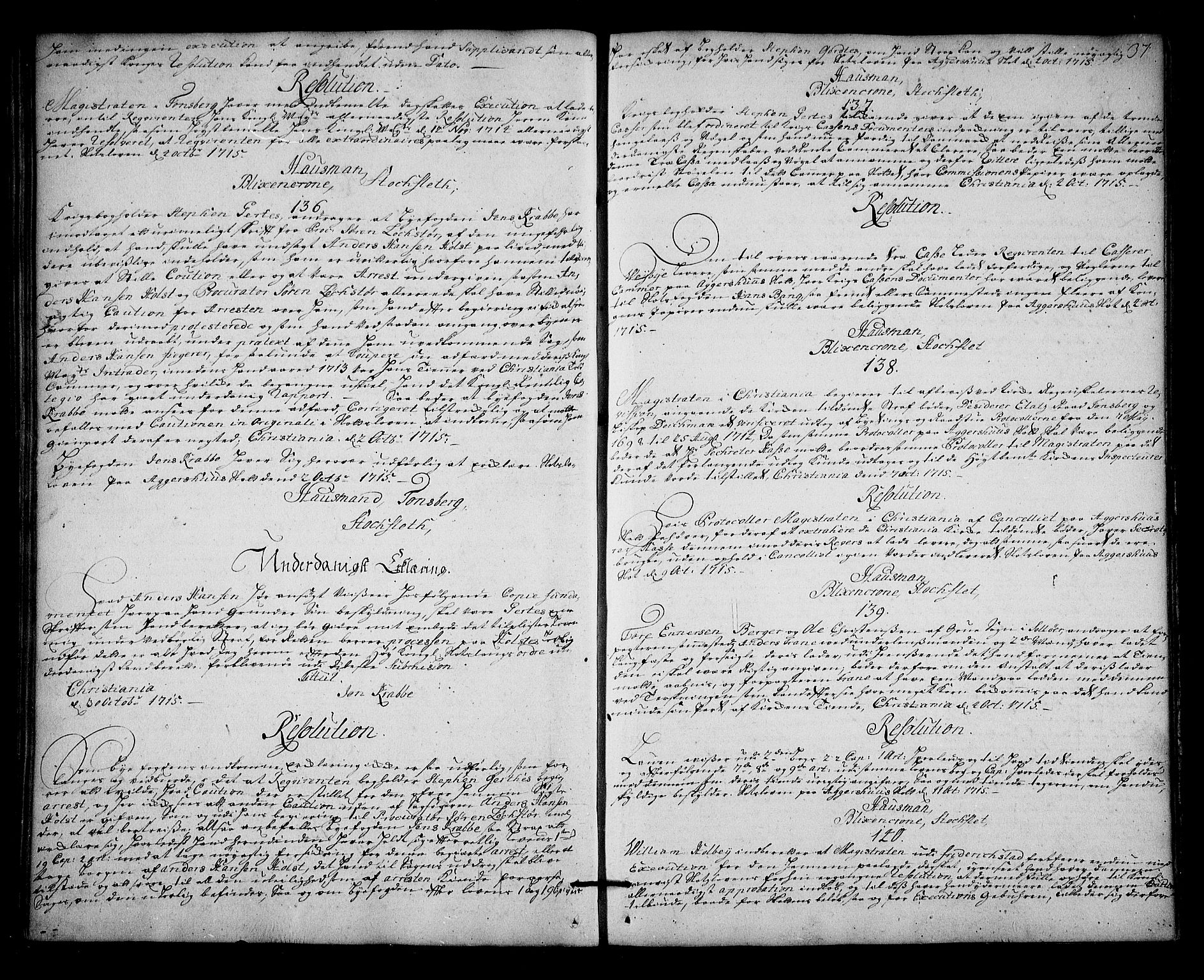 Stattholderembetet 1572-1771, AV/RA-EA-2870/Ag/L0003: Supplikasjons- og resolusjonsprotokoll, 1715-1717, p. 36b-37a