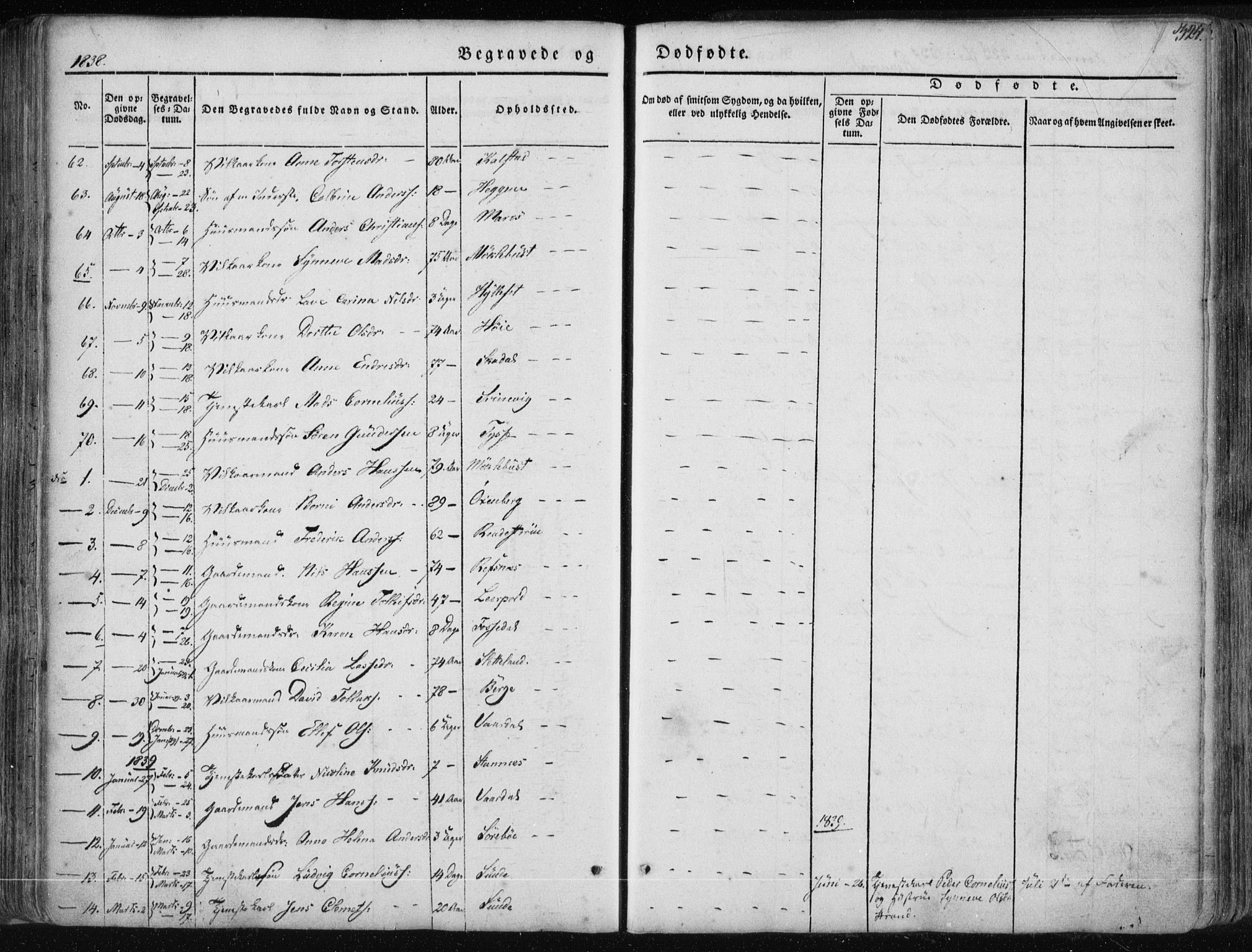 Fjaler sokneprestembete, SAB/A-79801/H/Haa/Haaa/L0006: Parish register (official) no. A 6, 1835-1884, p. 324