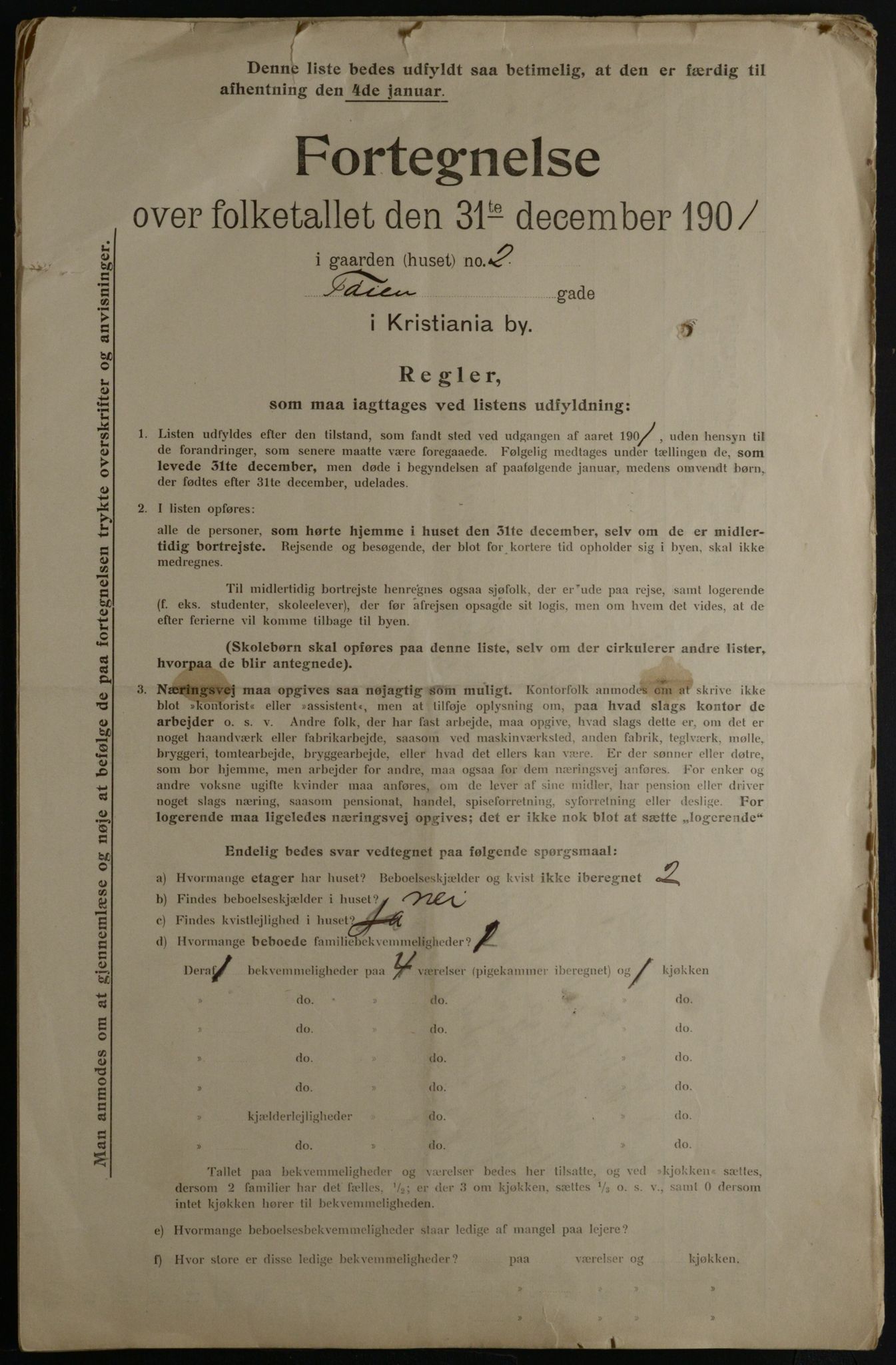 OBA, Municipal Census 1901 for Kristiania, 1901, p. 18060