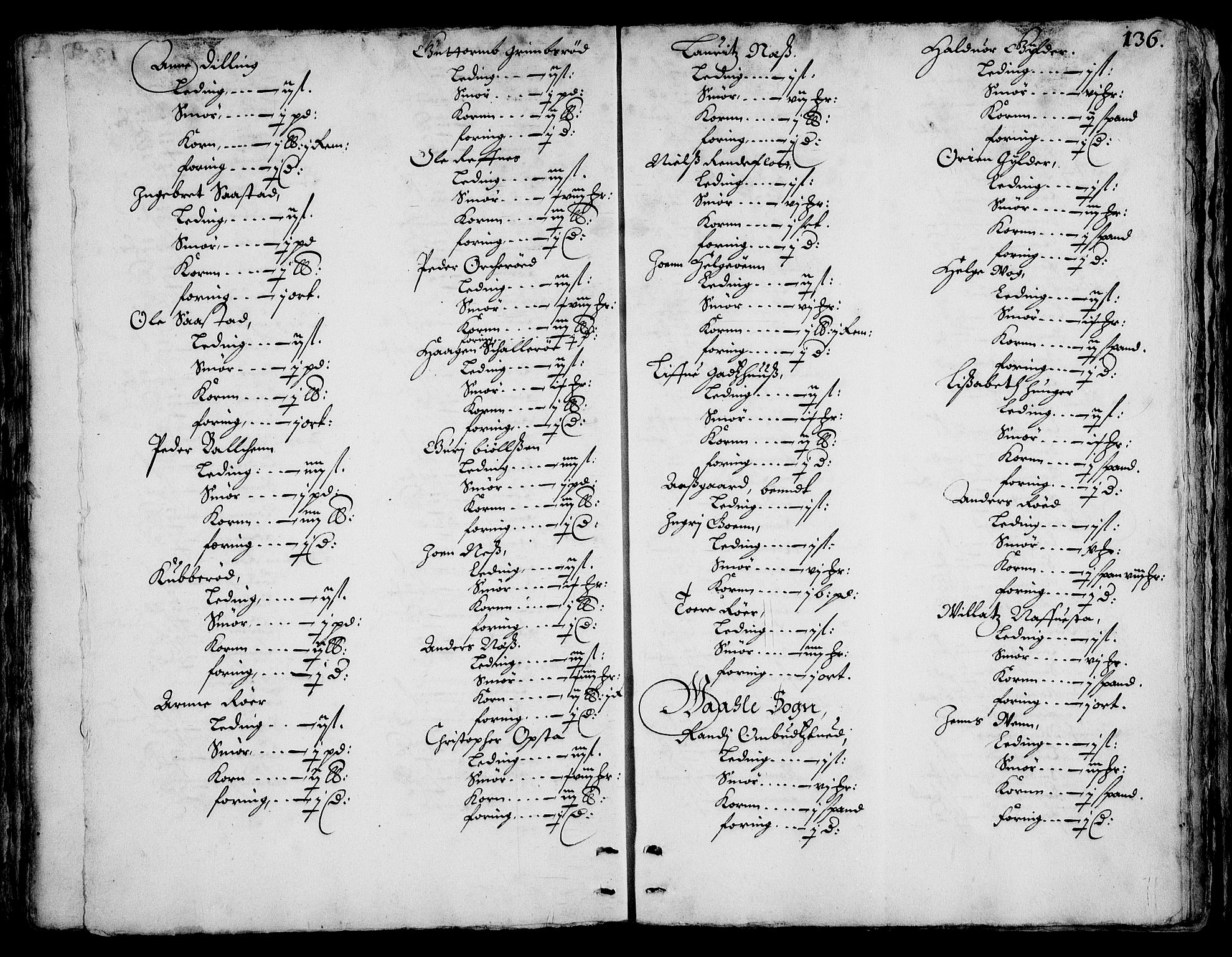 Rentekammeret inntil 1814, Realistisk ordnet avdeling, AV/RA-EA-4070/On/L0001/0002: Statens gods / [Jj 2]: Jordebok og forklaring over atkomstene til Hannibal Sehesteds gods, 1651, p. 135b-136a