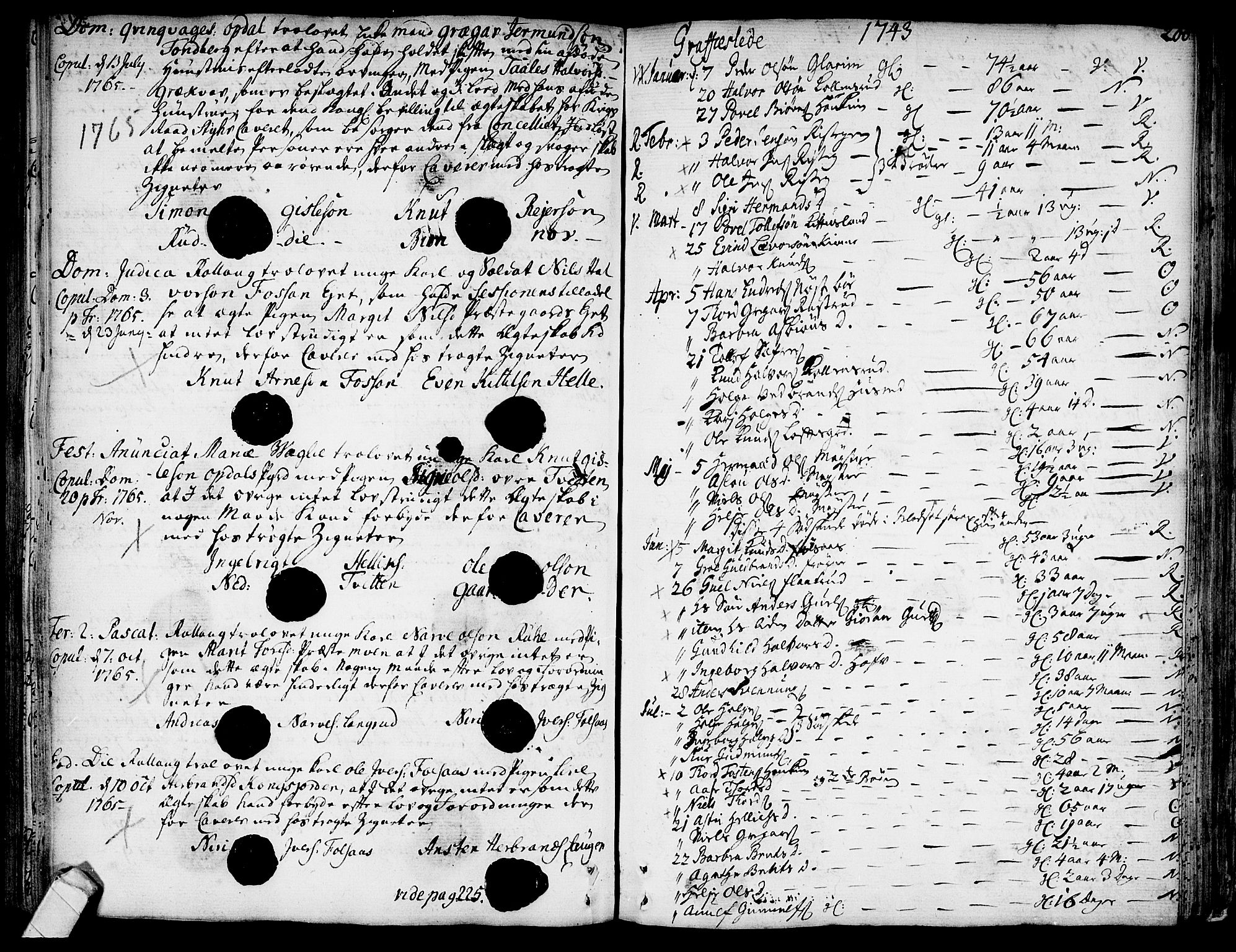 Rollag kirkebøker, SAKO/A-240/F/Fa/L0003: Parish register (official) no. I 3, 1743-1778, p. 200