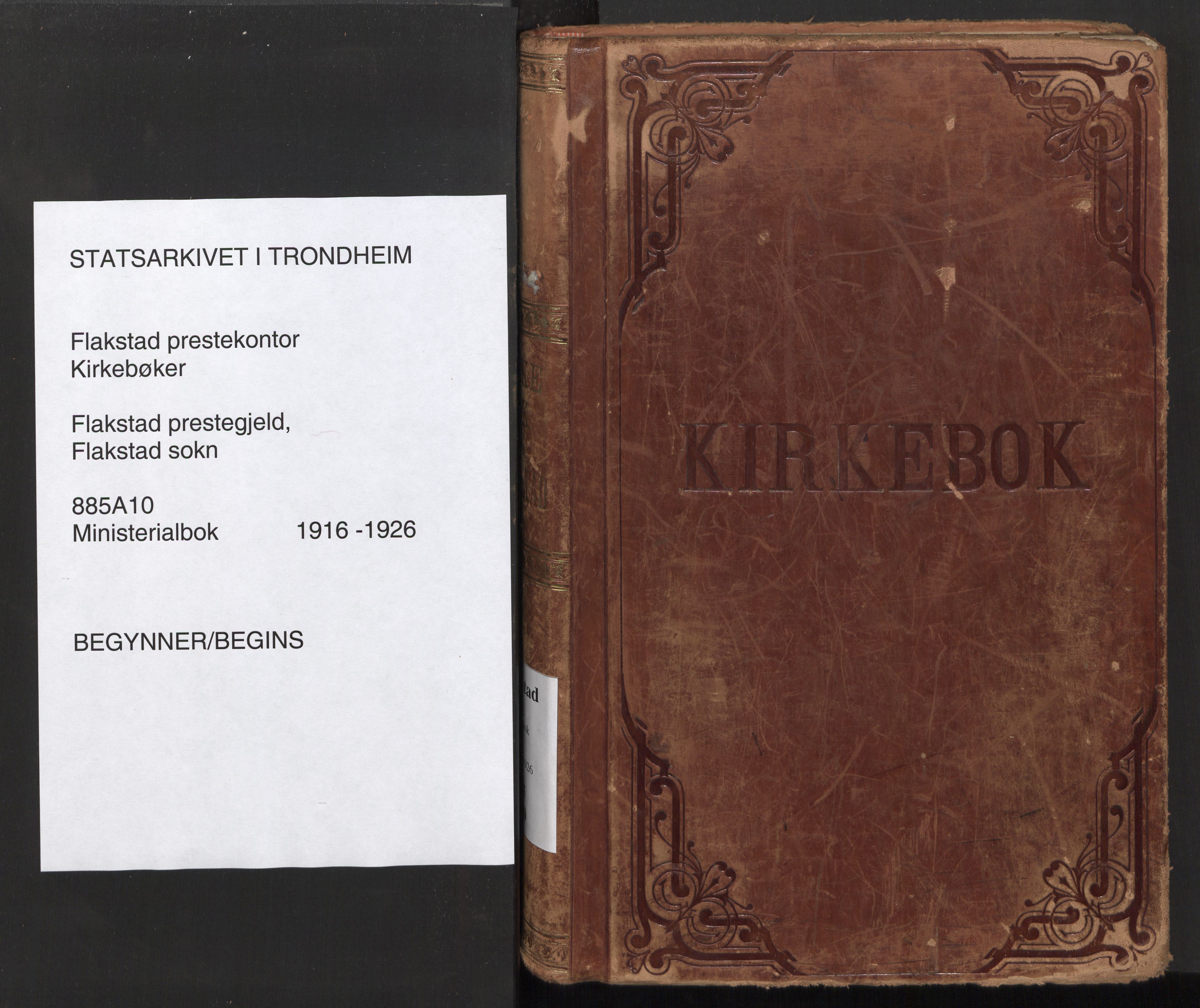 Ministerialprotokoller, klokkerbøker og fødselsregistre - Nordland, SAT/A-1459/885/L1210: Parish register (official) no. 885A10, 1916-1926
