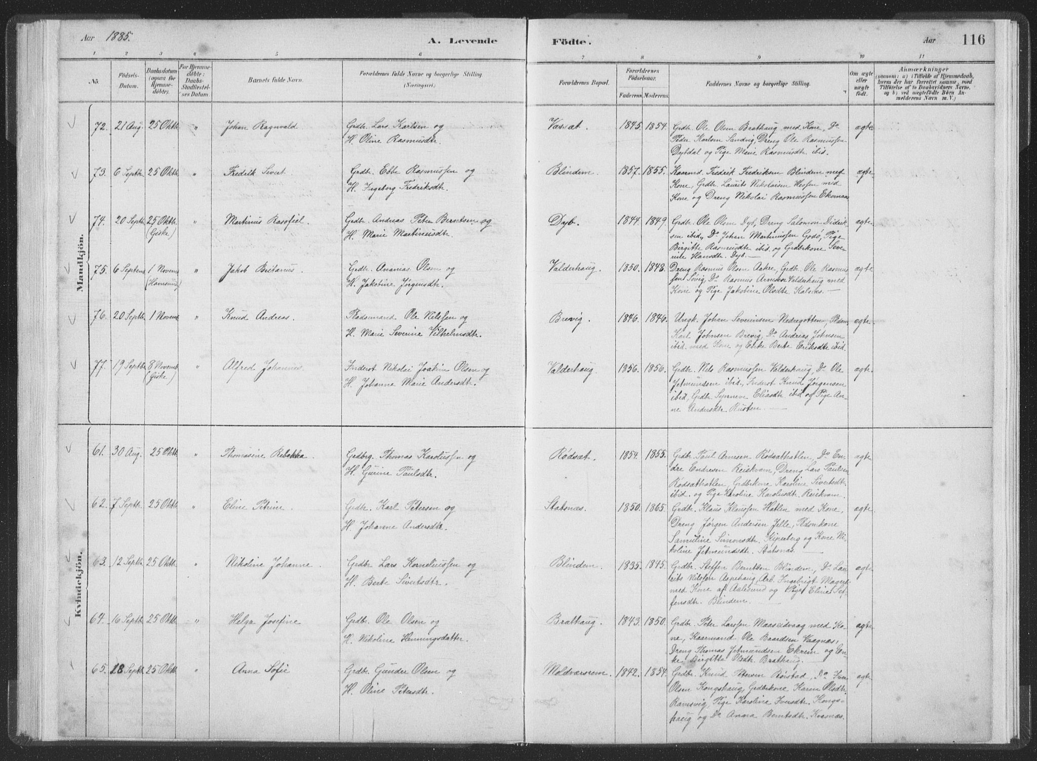 Ministerialprotokoller, klokkerbøker og fødselsregistre - Møre og Romsdal, AV/SAT-A-1454/528/L0401: Parish register (official) no. 528A12I, 1880-1920, p. 116