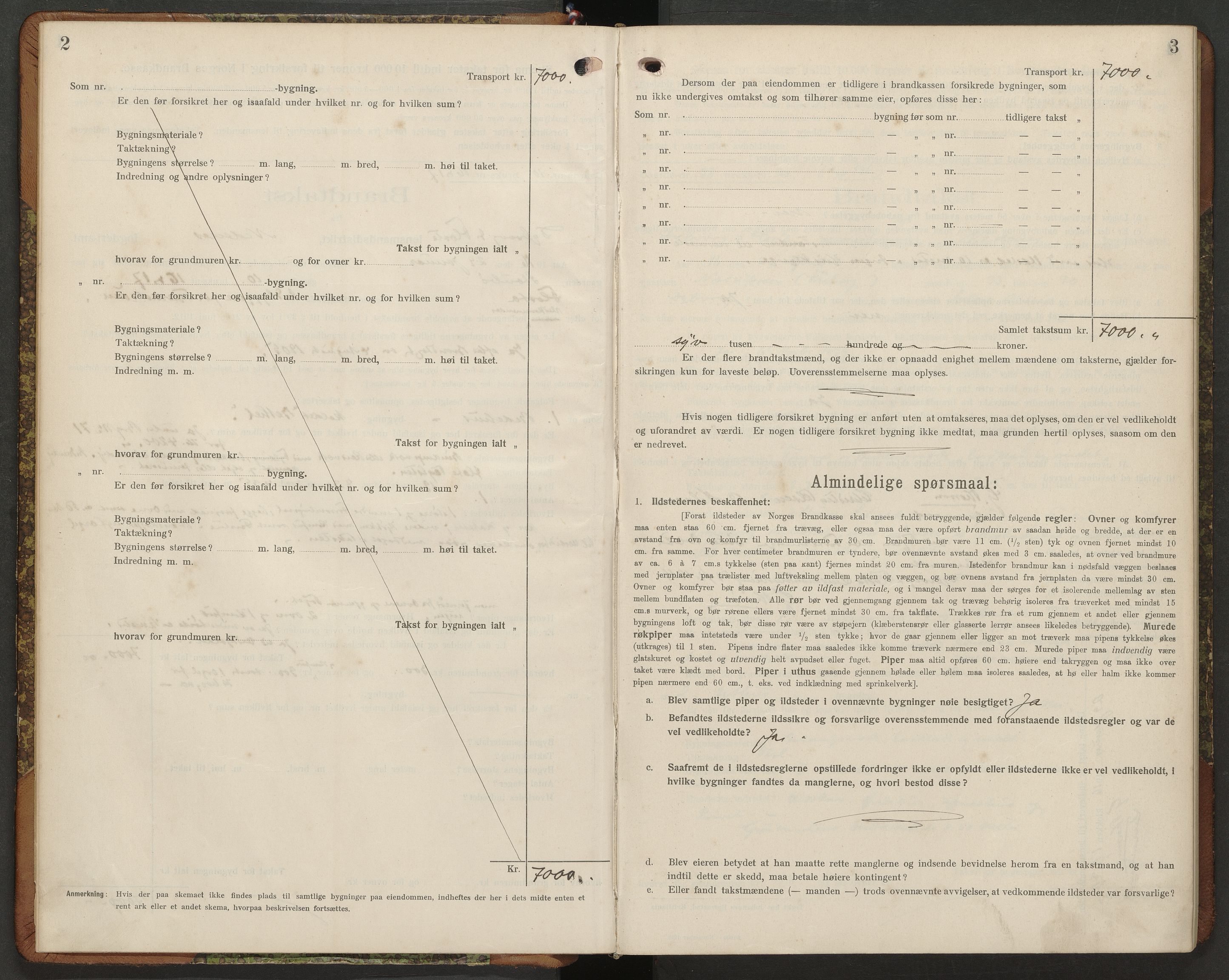 Norges Brannkasse Dypvåg og Flosta, AV/SAK-2241-0008/F/Fa/L0007: Branntakstprotokoll nr. 7 med gårdsnavnregister, 1916-1927