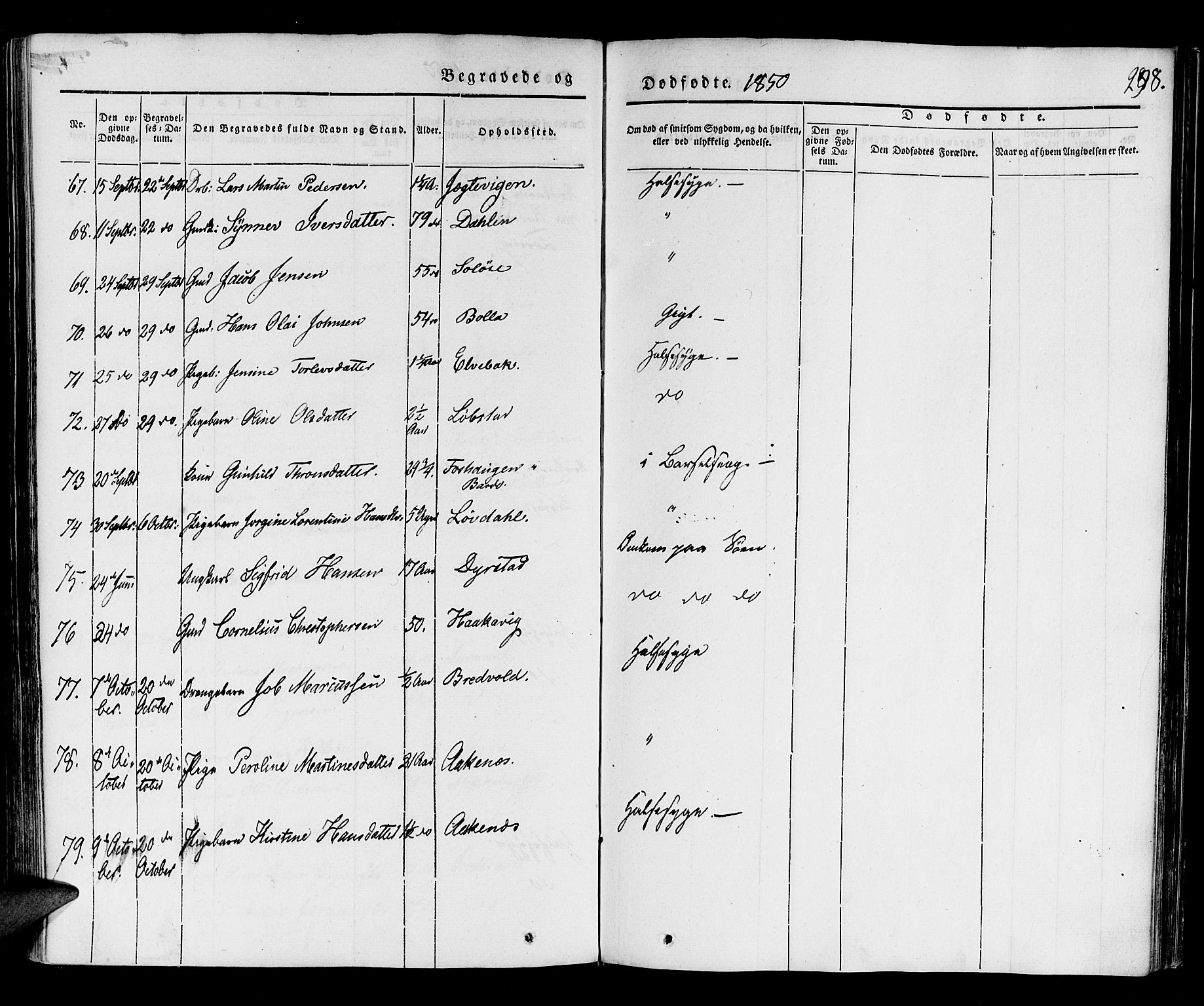 Ibestad sokneprestembete, SATØ/S-0077/H/Ha/Haa/L0006kirke: Parish register (official) no. 6, 1837-1850, p. 298