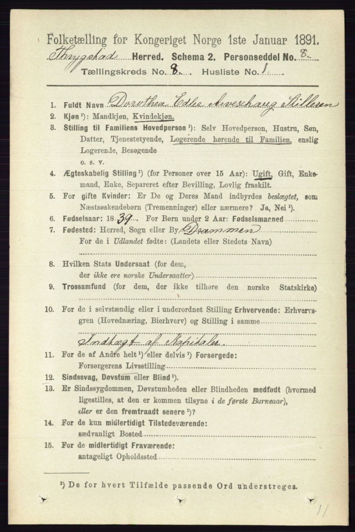 RA, 1891 Census for 0122 Trøgstad, 1891, p. 3442