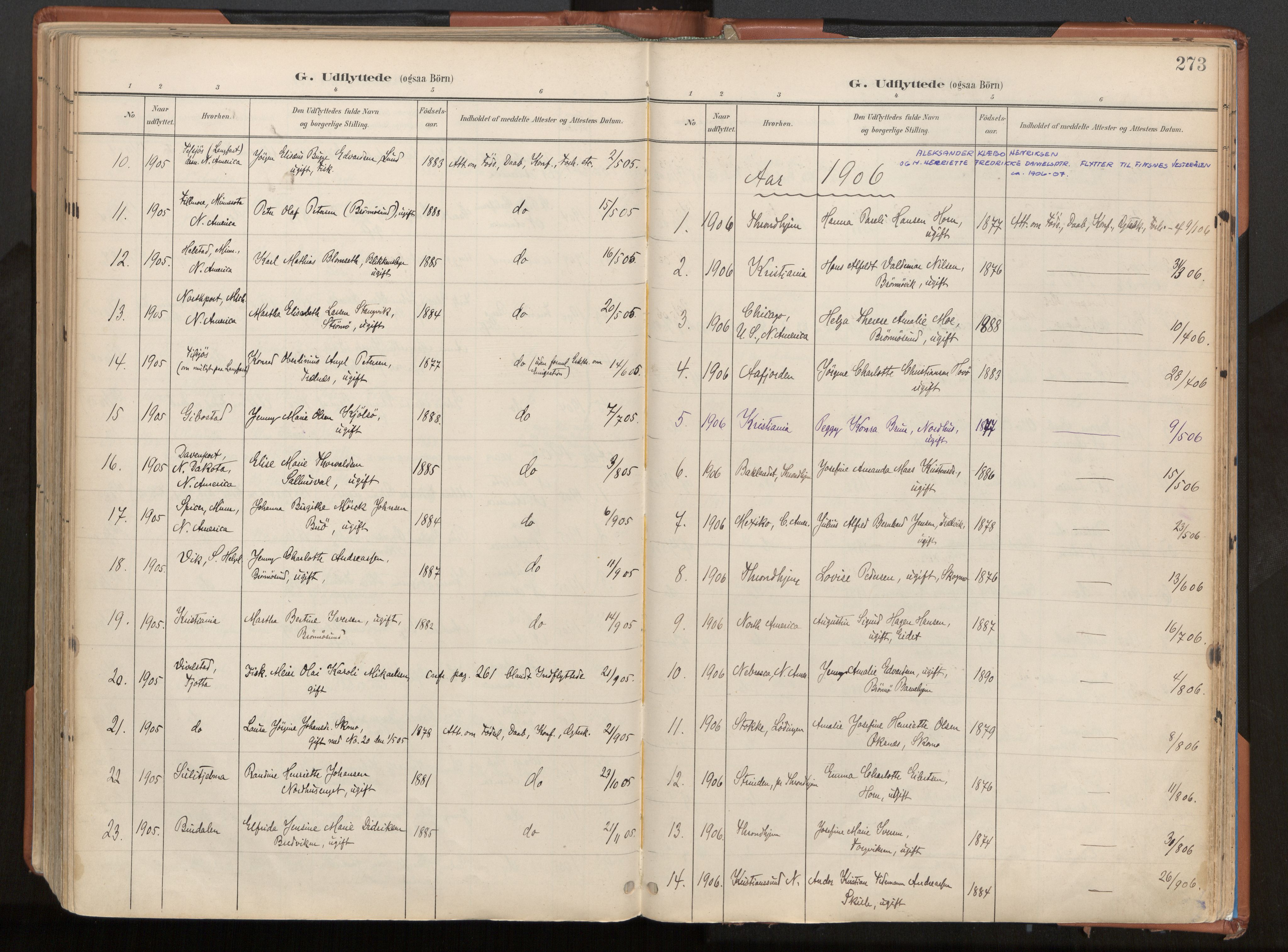 Ministerialprotokoller, klokkerbøker og fødselsregistre - Nordland, AV/SAT-A-1459/813/L0201: Parish register (official) no. 813A11, 1901-1918, p. 273