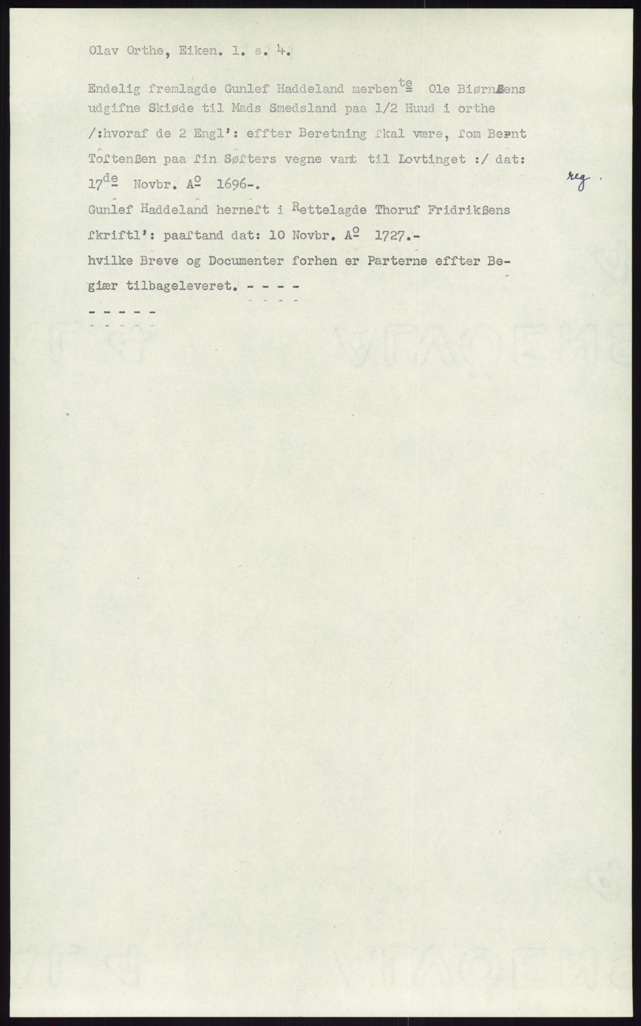 Samlinger til kildeutgivelse, Diplomavskriftsamlingen, AV/RA-EA-4053/H/Ha, p. 2318