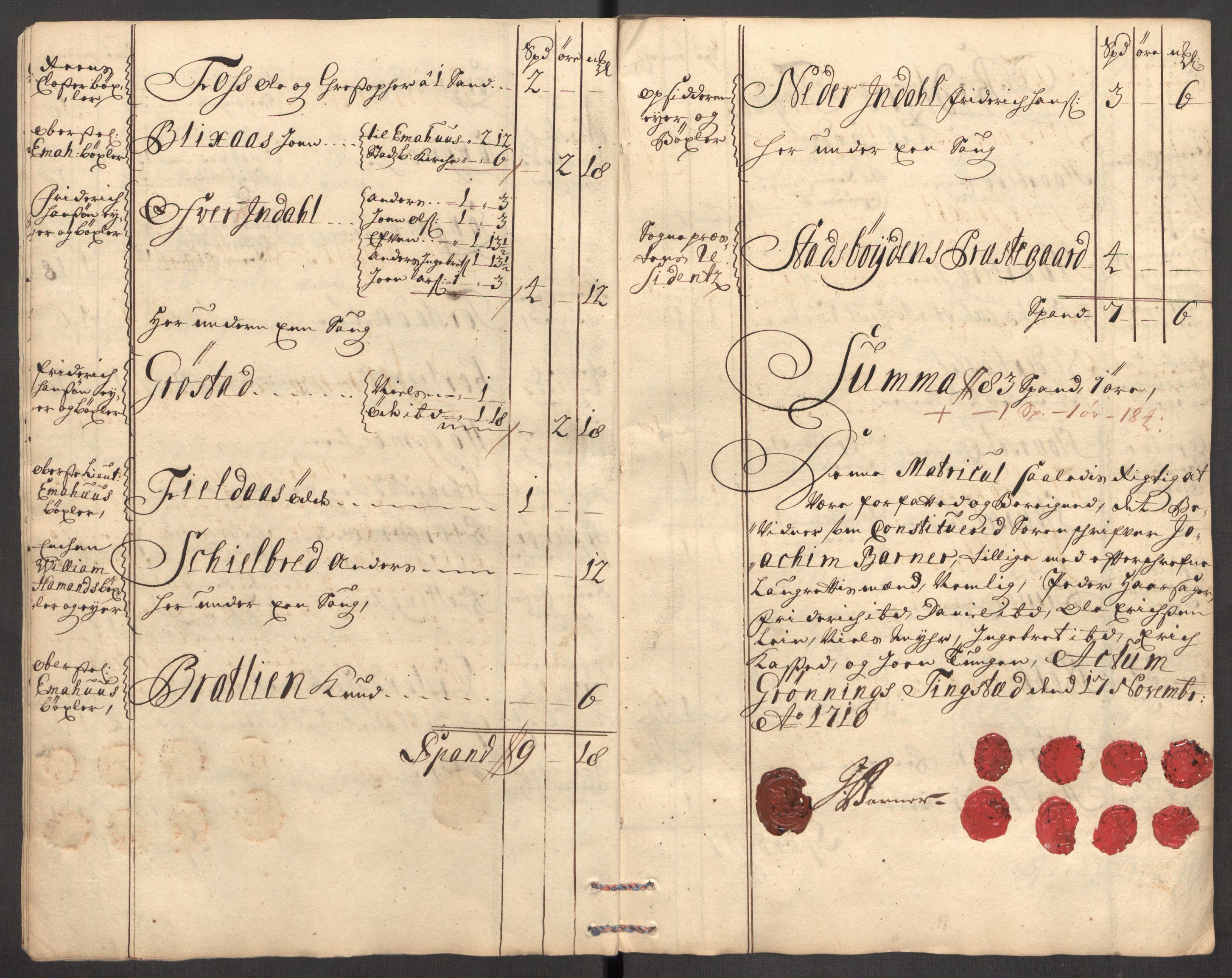 Rentekammeret inntil 1814, Reviderte regnskaper, Fogderegnskap, AV/RA-EA-4092/R57/L3859: Fogderegnskap Fosen, 1710, p. 27