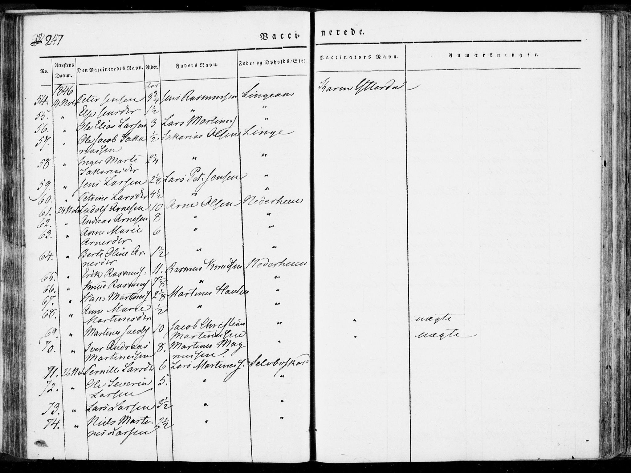 Ministerialprotokoller, klokkerbøker og fødselsregistre - Møre og Romsdal, AV/SAT-A-1454/519/L0248: Parish register (official) no. 519A07, 1829-1860, p. 247