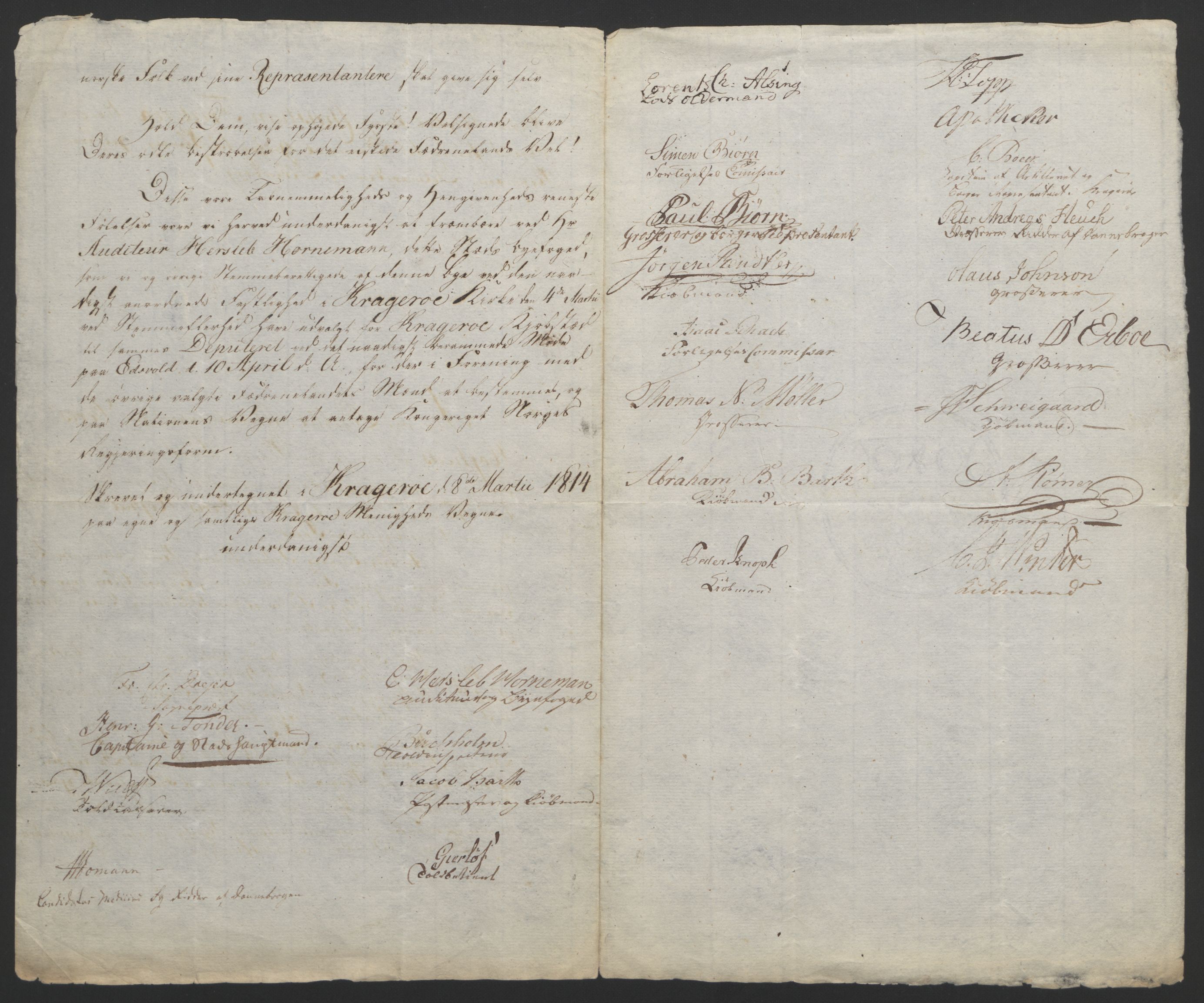 Statsrådssekretariatet, RA/S-1001/D/Db/L0007: Fullmakter for Eidsvollsrepresentantene i 1814. , 1814, p. 23