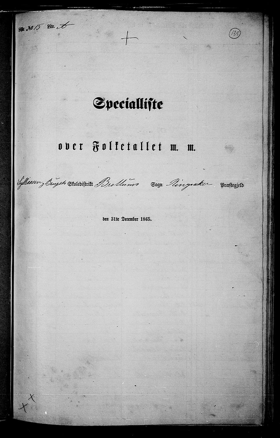 RA, 1865 census for Ringsaker, 1865, p. 378