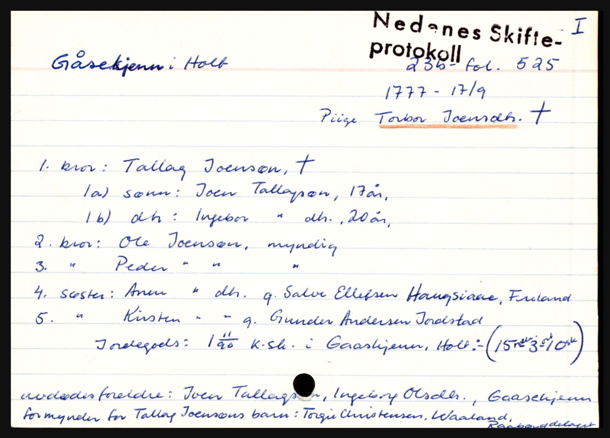 Nedenes sorenskriveri før 1824, AV/SAK-1221-0007/H, p. 10633