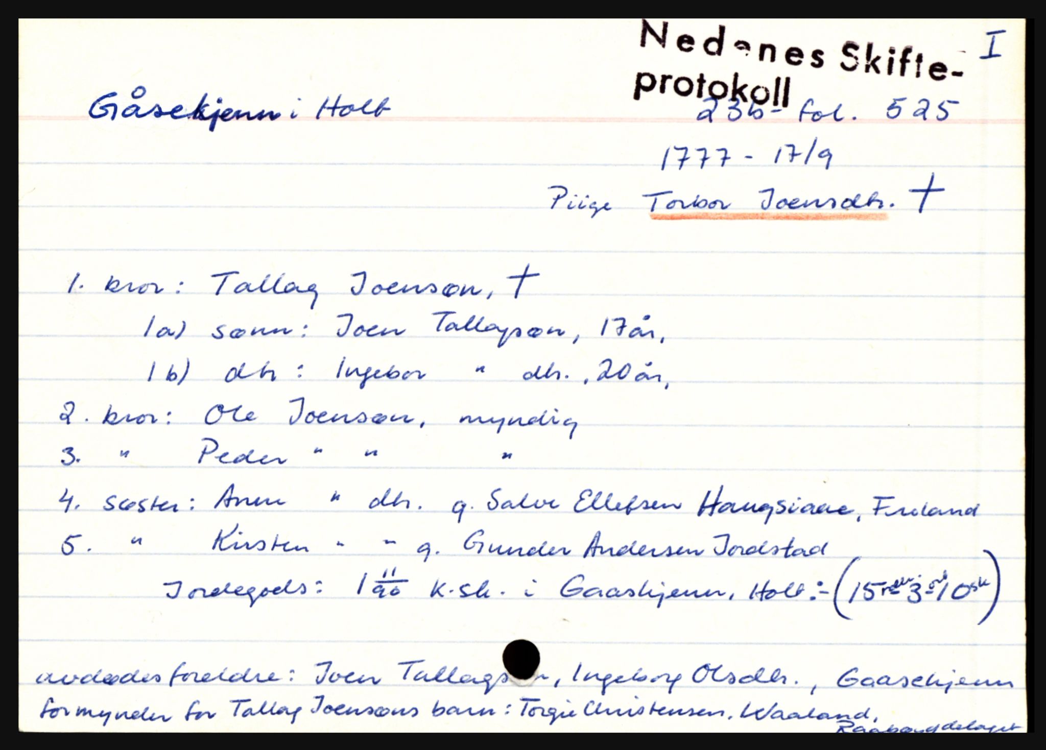 Nedenes sorenskriveri før 1824, AV/SAK-1221-0007/H, p. 10633