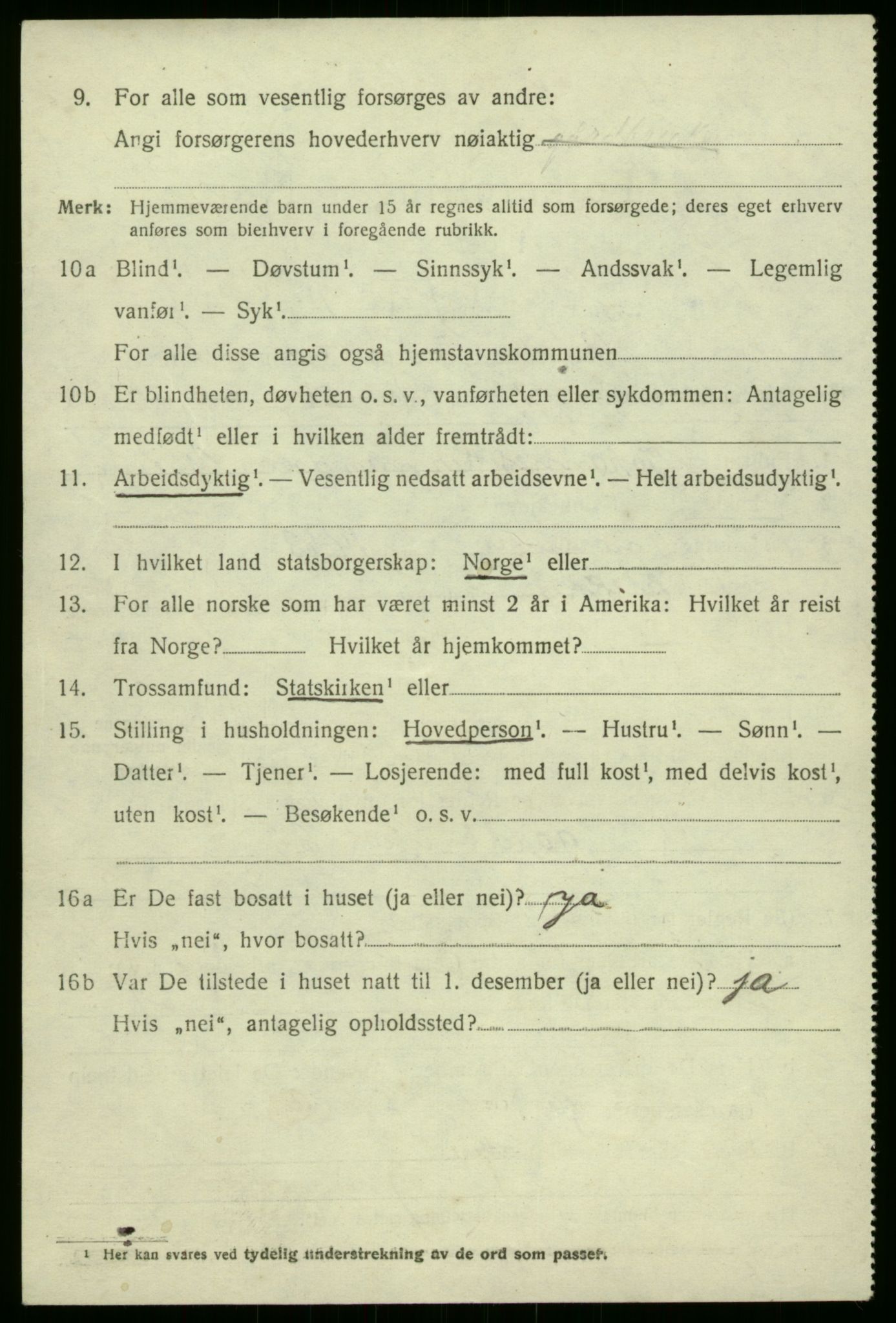 SAB, 1920 census for Brekke, 1920, p. 699