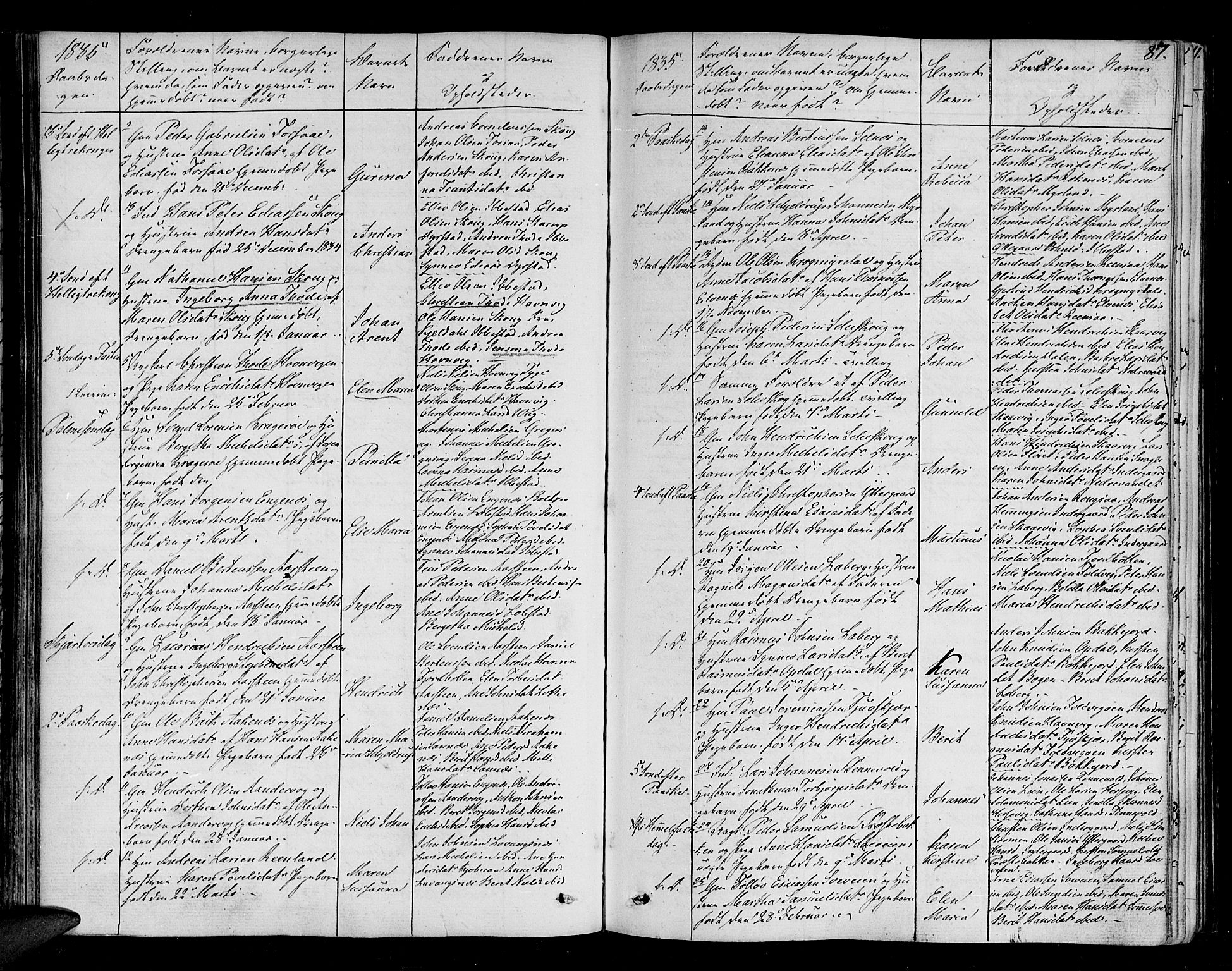 Ibestad sokneprestembete, SATØ/S-0077/H/Ha/Haa/L0005kirke: Parish register (official) no. 5, 1825-1836, p. 87