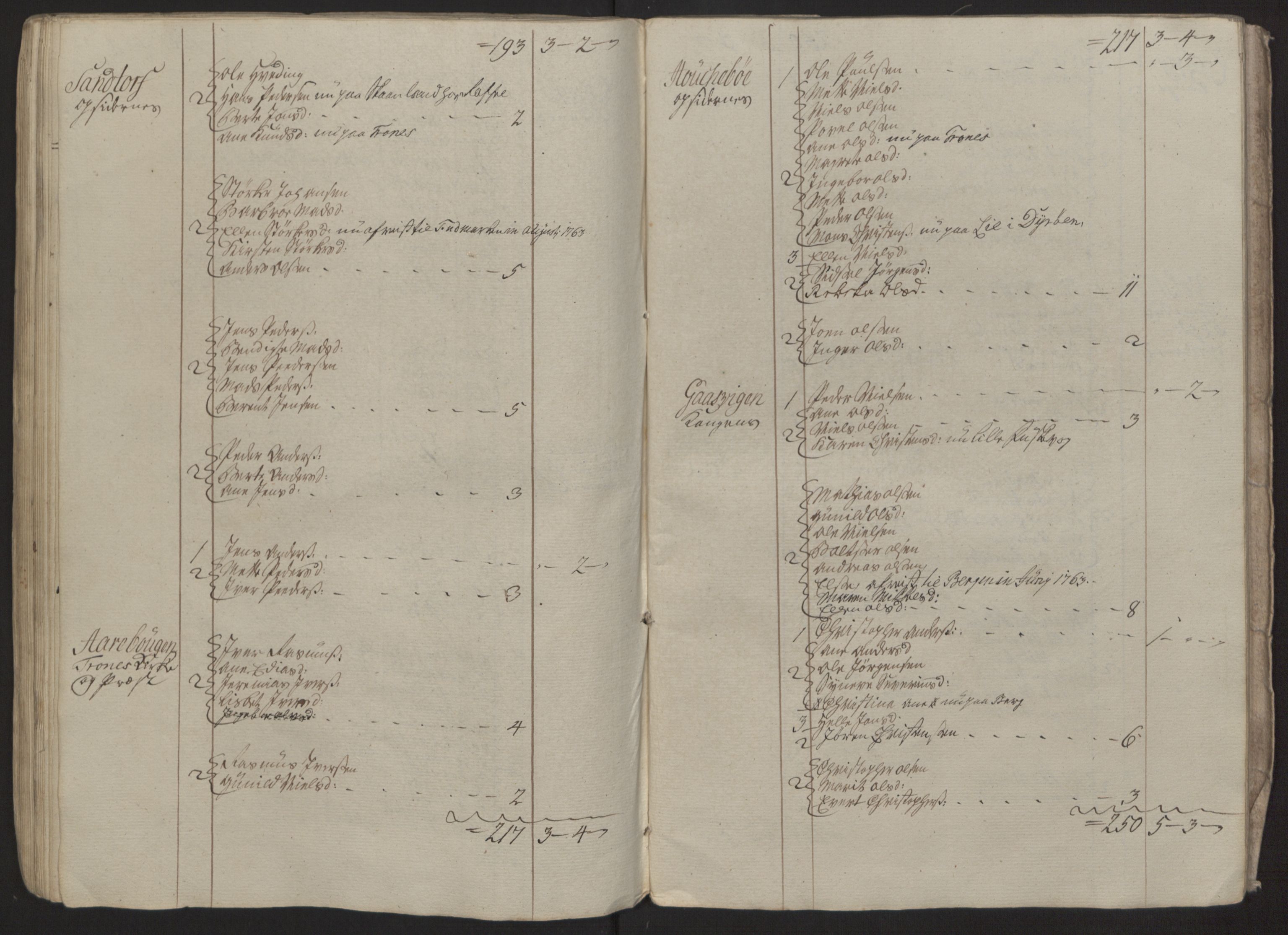 Rentekammeret inntil 1814, Reviderte regnskaper, Fogderegnskap, AV/RA-EA-4092/R68/L4845: Ekstraskatten Senja og Troms, 1762-1765, p. 310