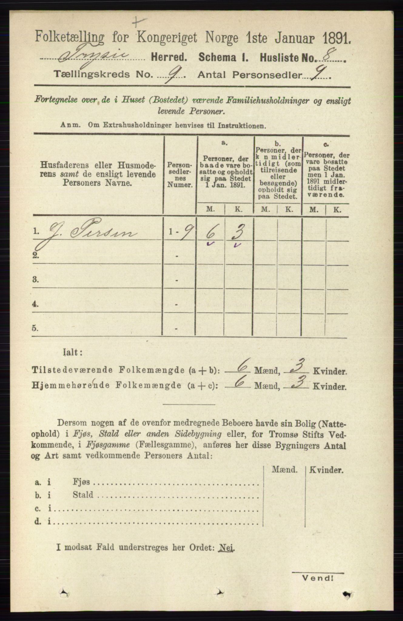 RA, 1891 census for 0428 Trysil, 1891, p. 4102