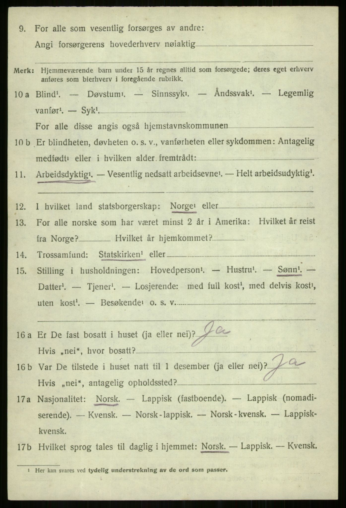 SATØ, 1920 census for Dyrøy, 1920, p. 2190