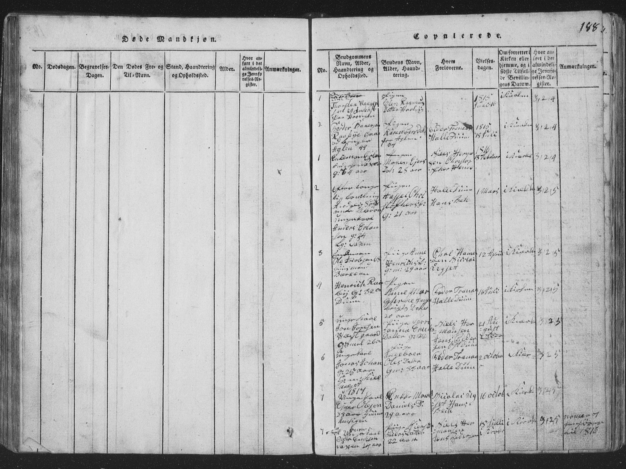 Ministerialprotokoller, klokkerbøker og fødselsregistre - Nord-Trøndelag, SAT/A-1458/773/L0613: Parish register (official) no. 773A04, 1815-1845, p. 188