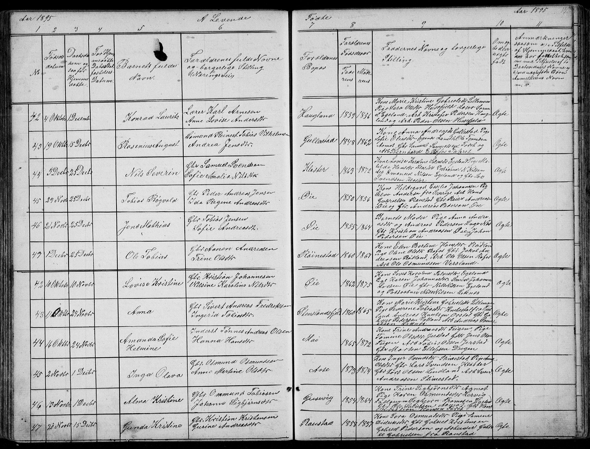 Kvinesdal sokneprestkontor, AV/SAK-1111-0026/F/Fb/Fbb/L0002: Parish register (copy) no. B 2, 1873-1897, p. 152