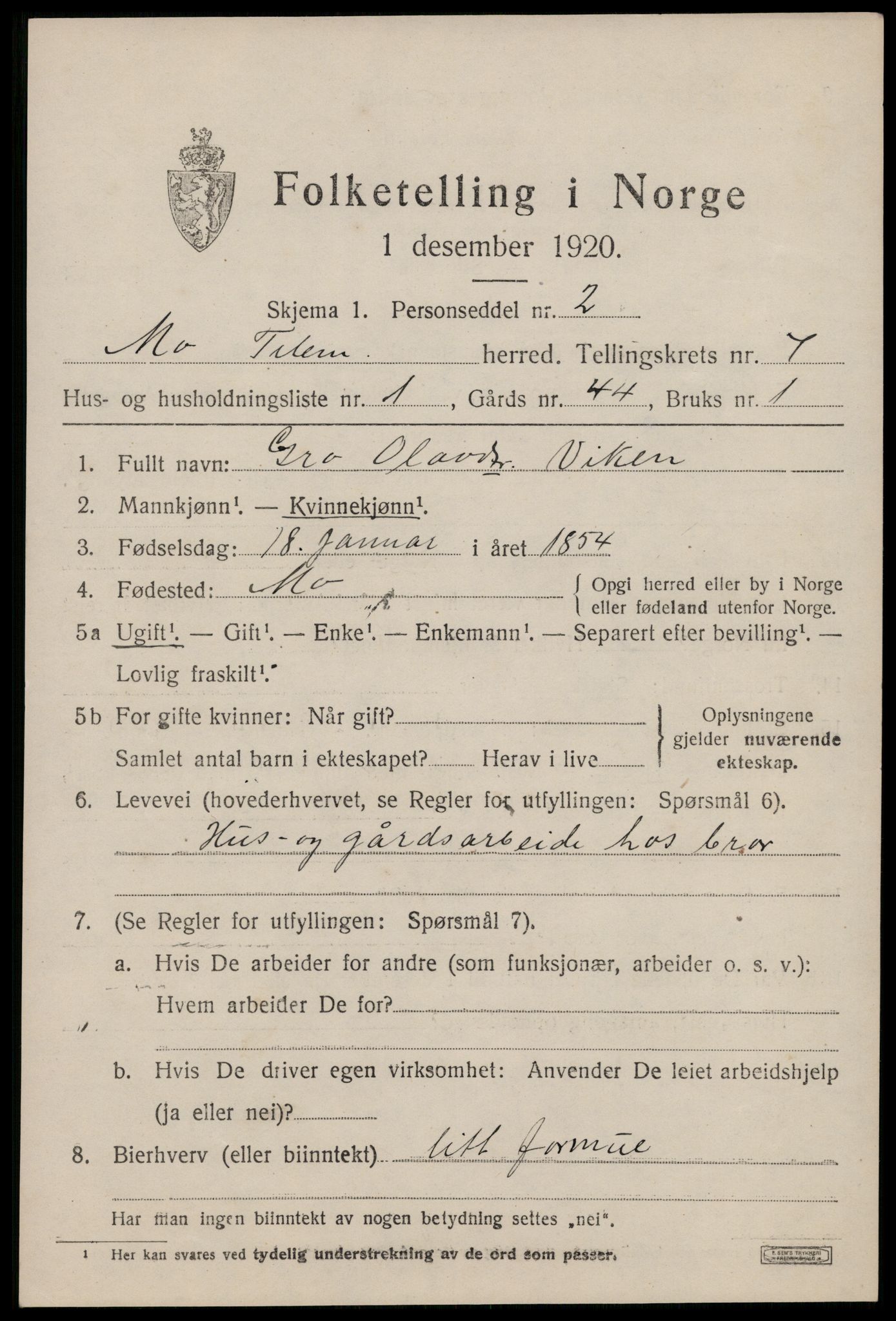 SAKO, 1920 census for Mo, 1920, p. 2594